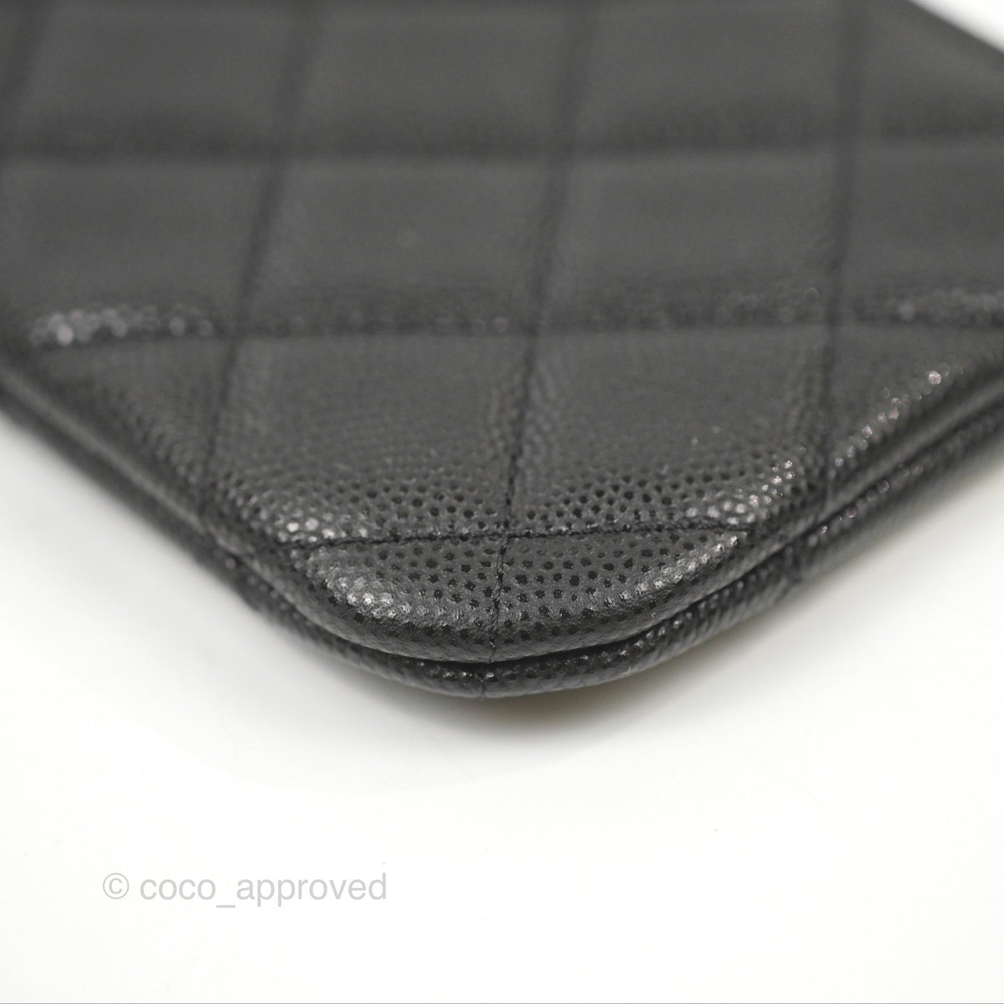 Chanel Quilted Mini O Case Black Caviar Gold Hardware