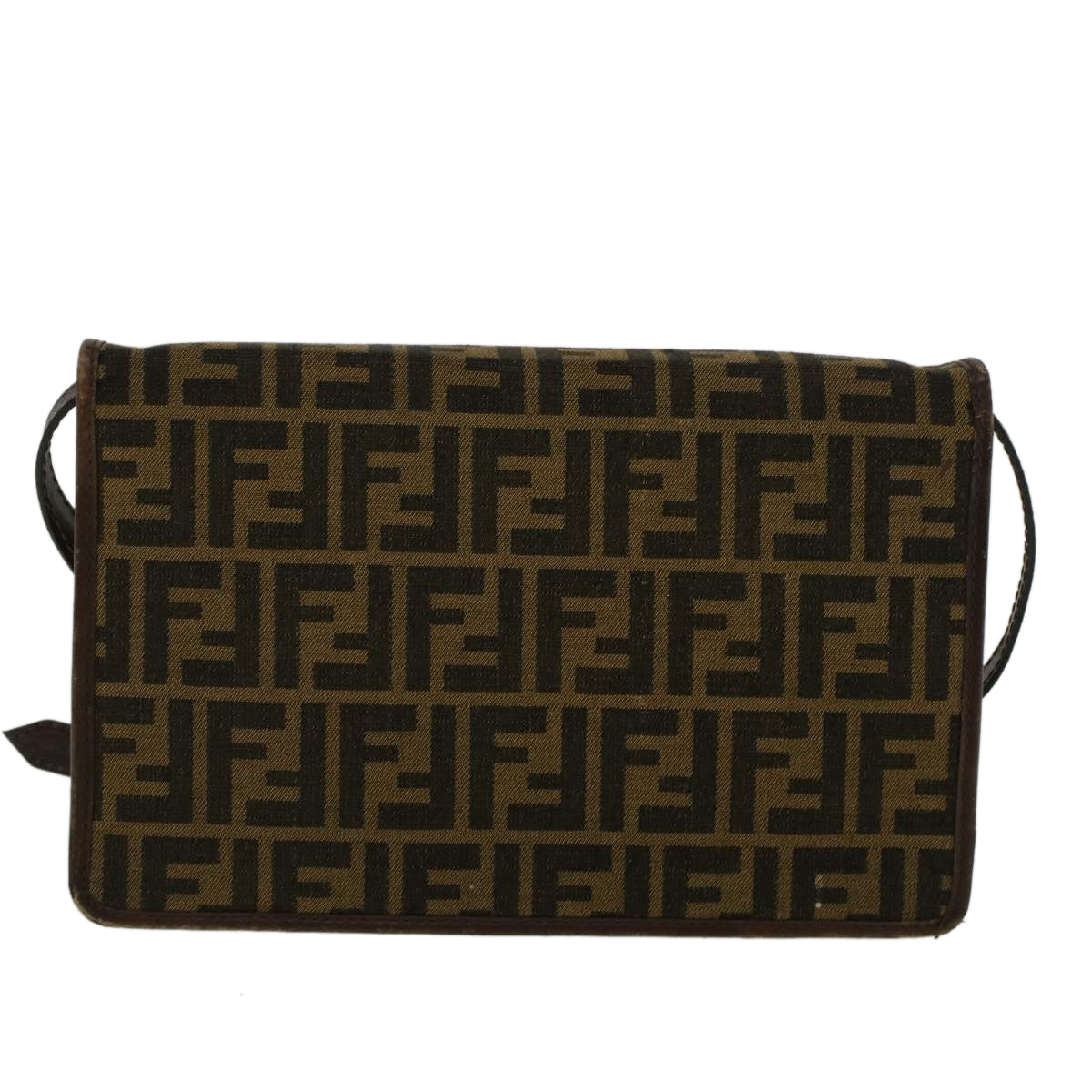 Luxury FendiZucca Canvas Shoulder Bag Brown57555
