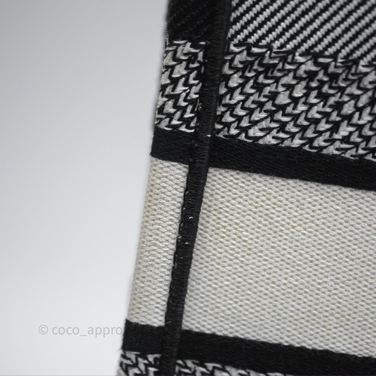 Christian Dior Large Check'n'Dior Book Tote Black/ White Canvas