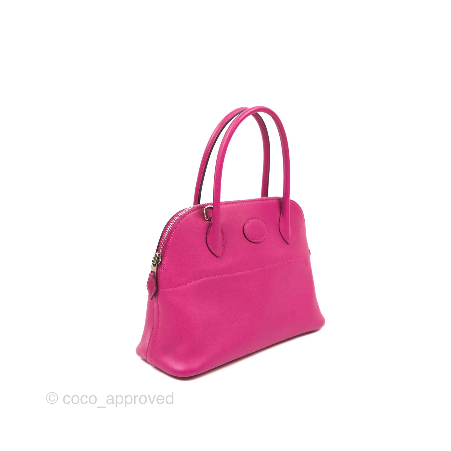 Hermès Bolide 27 Rose Pourpre Swift Palladium Hardware