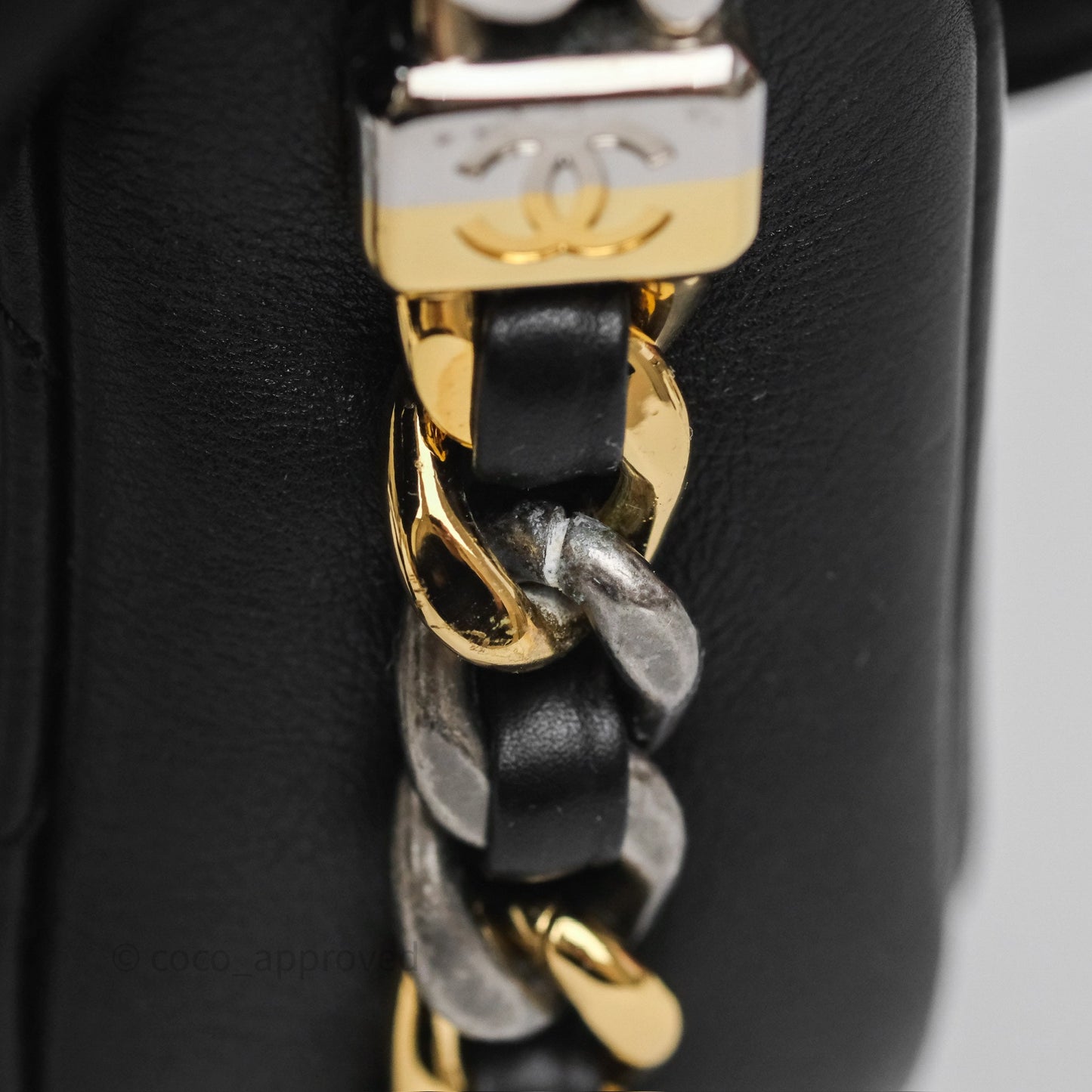 Chanel Small Precious Union Flap Black Calfskin Gold & Silver Hardware