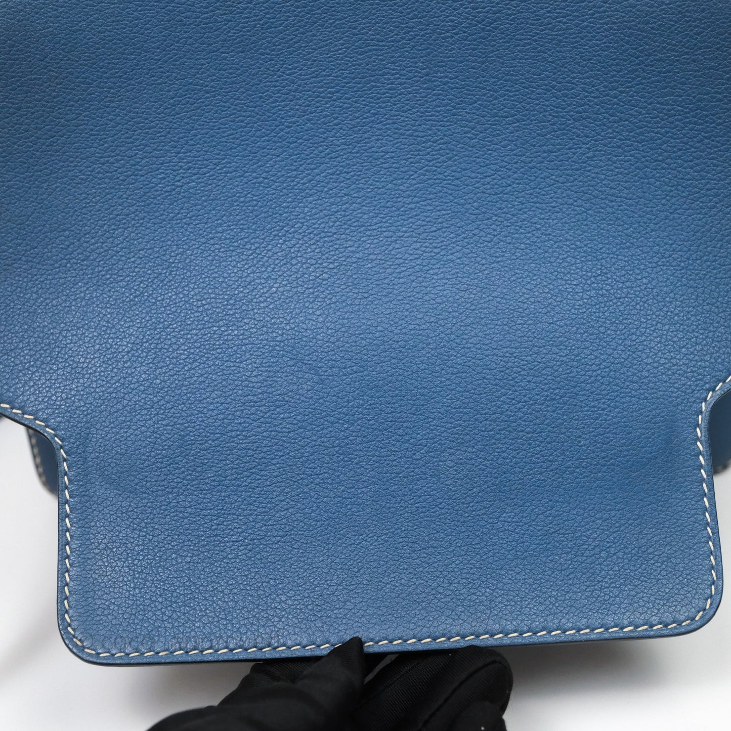 Hermès Roulis 23 Blue Evercolor Palladium Hardware
