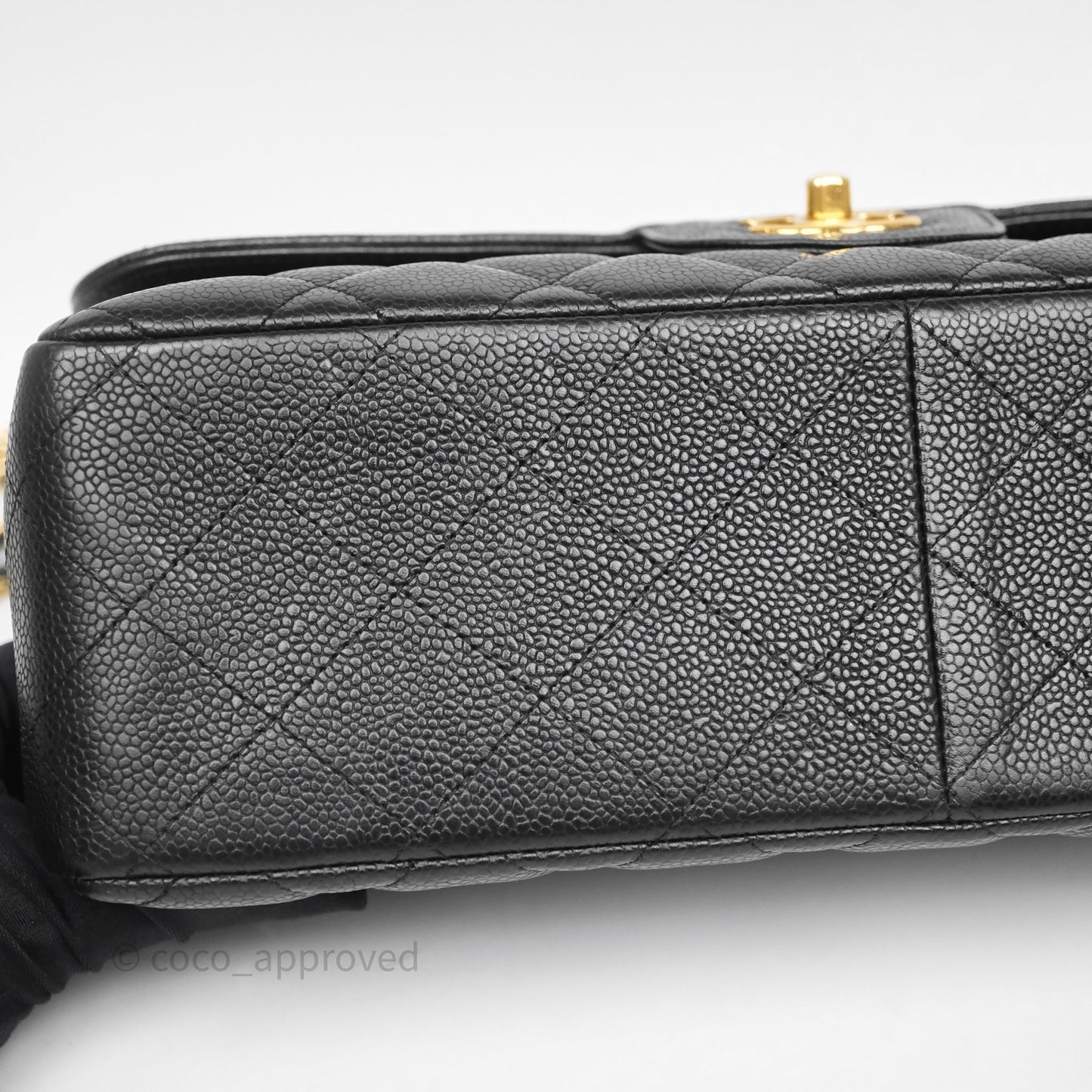 Chanel Jumbo Double Flap Black Caviar Gold Hardware⁣⁣