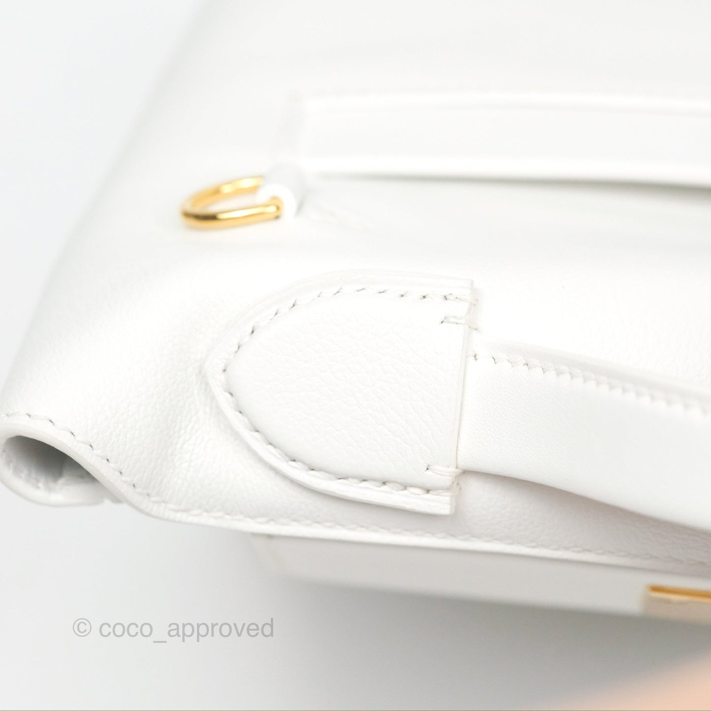 Hermès 24/24 21 Mini New White Evercolor/ Swift Gold Hardware