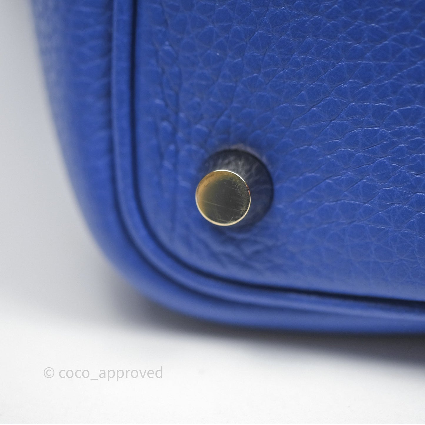 Hermès Picotin 18 Bleu Électrique 7T Clemence Gold Hardware
