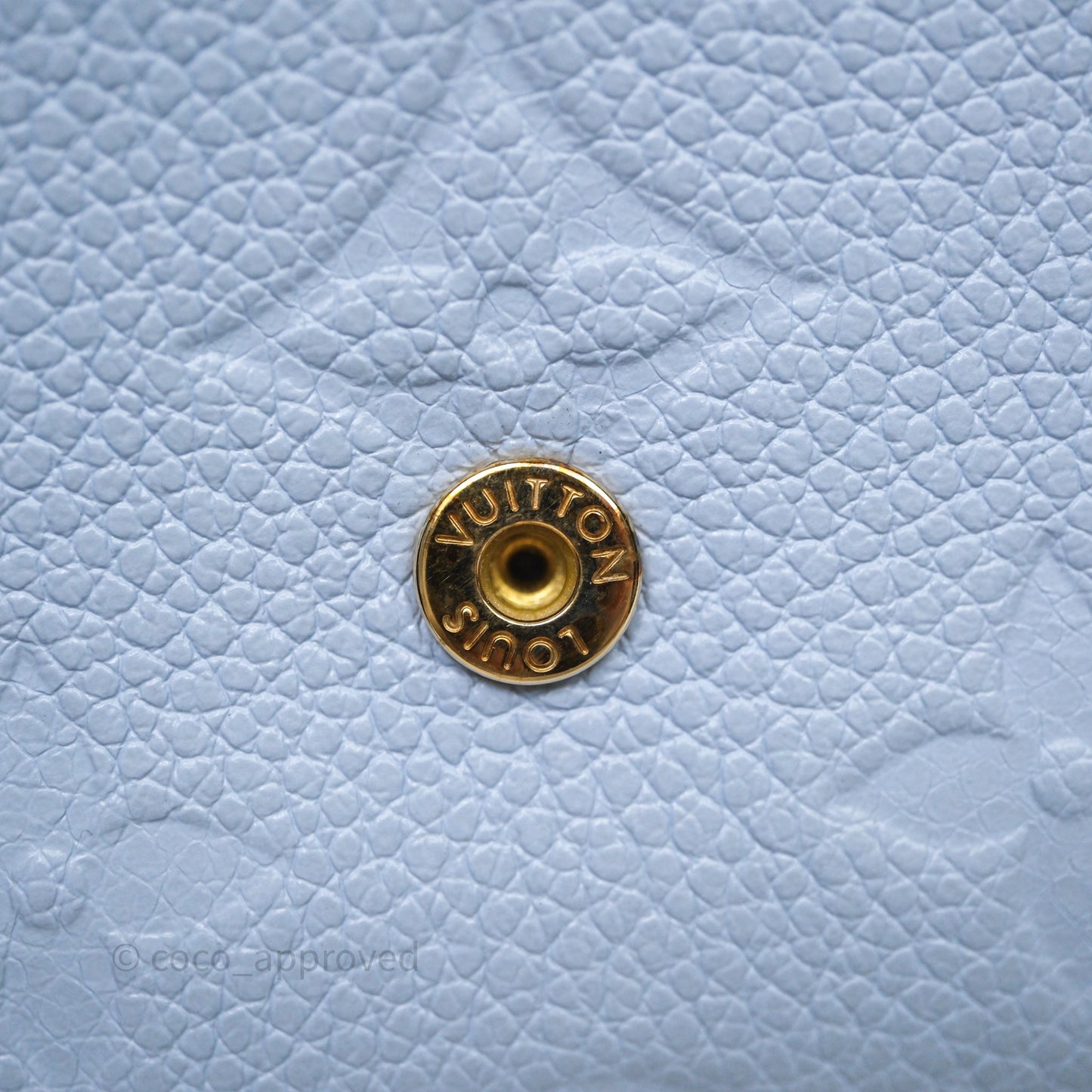 Louis Vuitton Rosali Coin Purse Empreinte Bleu Nuage Gold Hardware