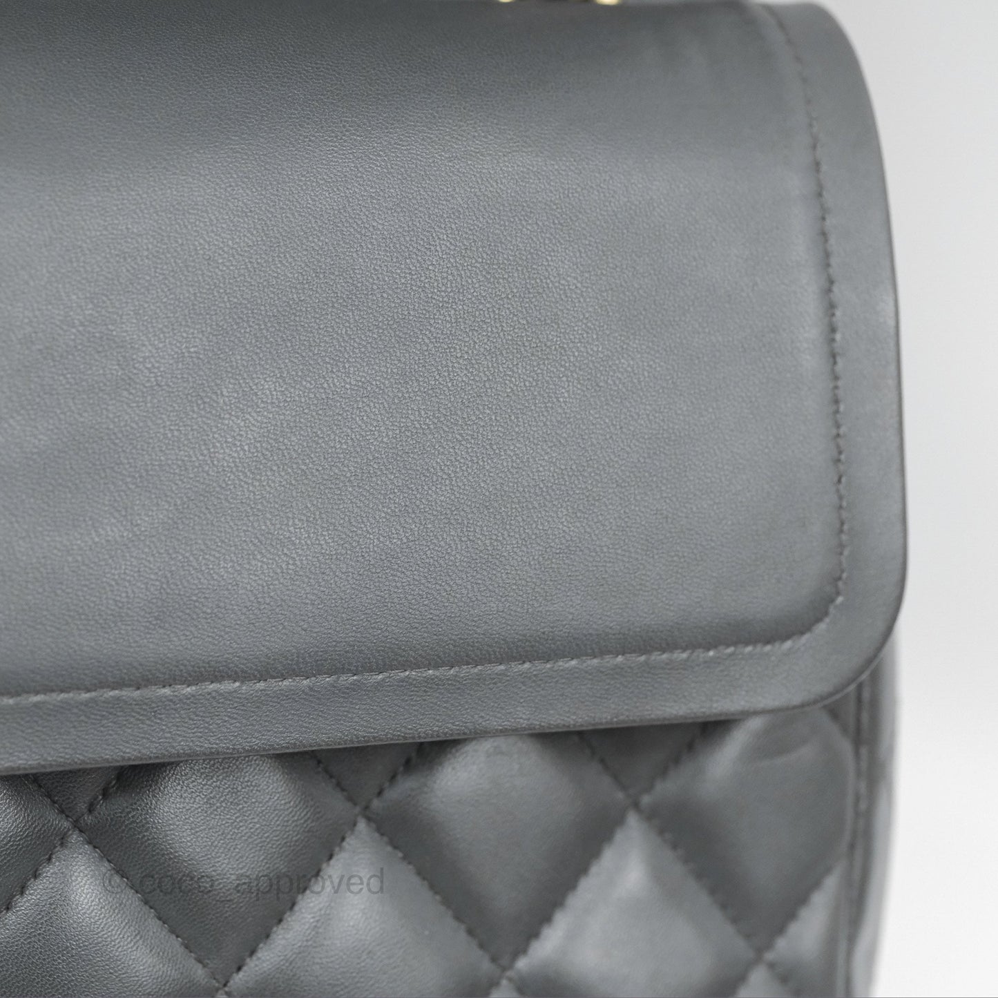 Chanel Jumbo Double Flap Dark Grey Lambskin Brushed Gold Hardware⁣⁣