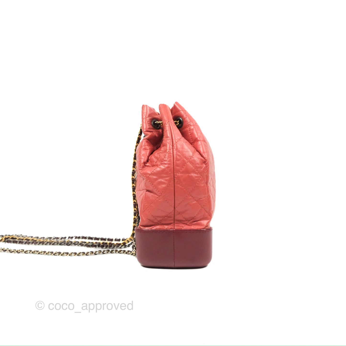 Chanel Medium Gabrielle Backpack Quilted Red Aged Calfskin