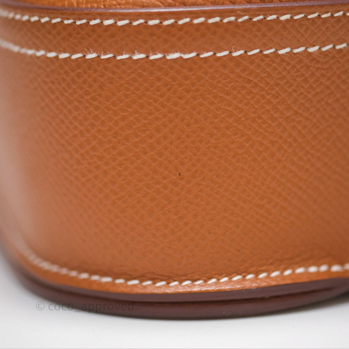 Hermès Della Cavalleria Mini Bag Gold 37 Epsom Palladium Hardware