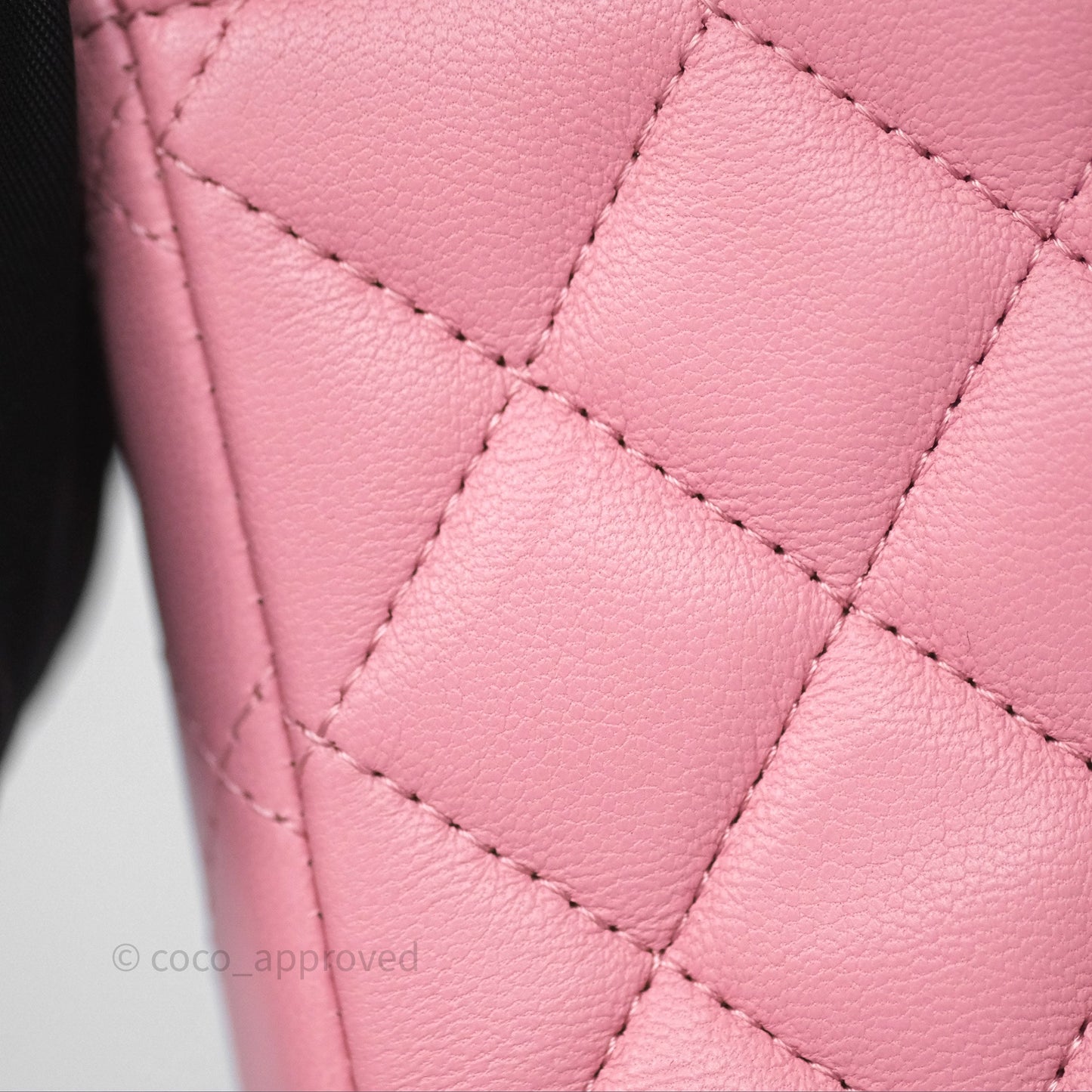 Chanel Mini Square Flap Quilted Pink Lambskin Gold Hardware