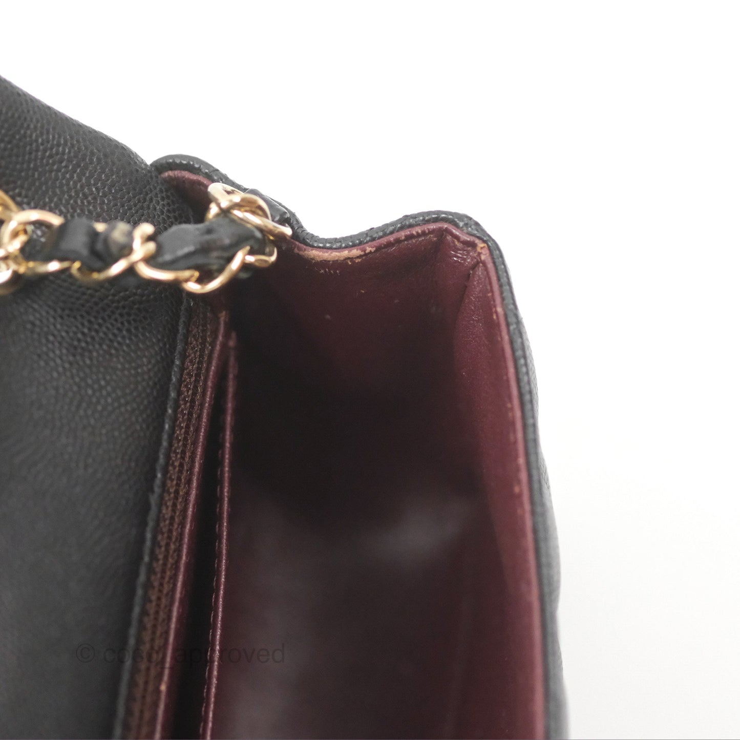 Chanel Quilted Mini Rectangular Black Caviar Gold Hardware 17B