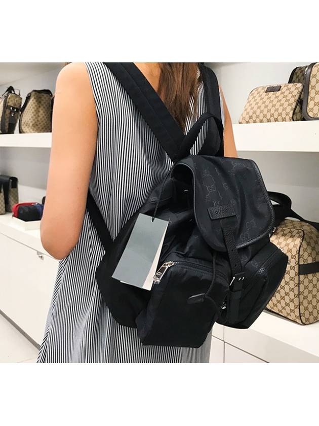 Luxury Gucci Trending 2025 GG Pocket Nylon Backpack BLack