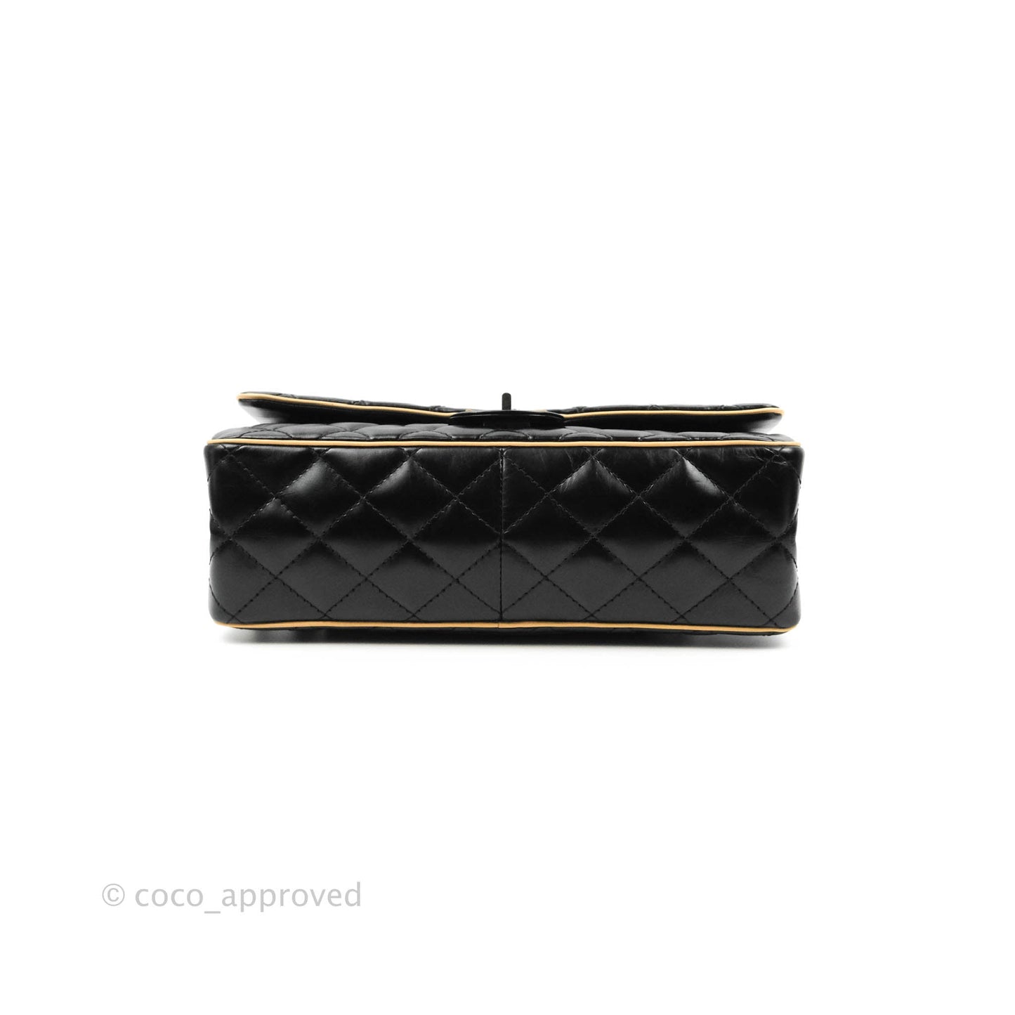 Chanel Reissue Quilted Aged Calfskin Beige & Black Ruthenium Hardware 226