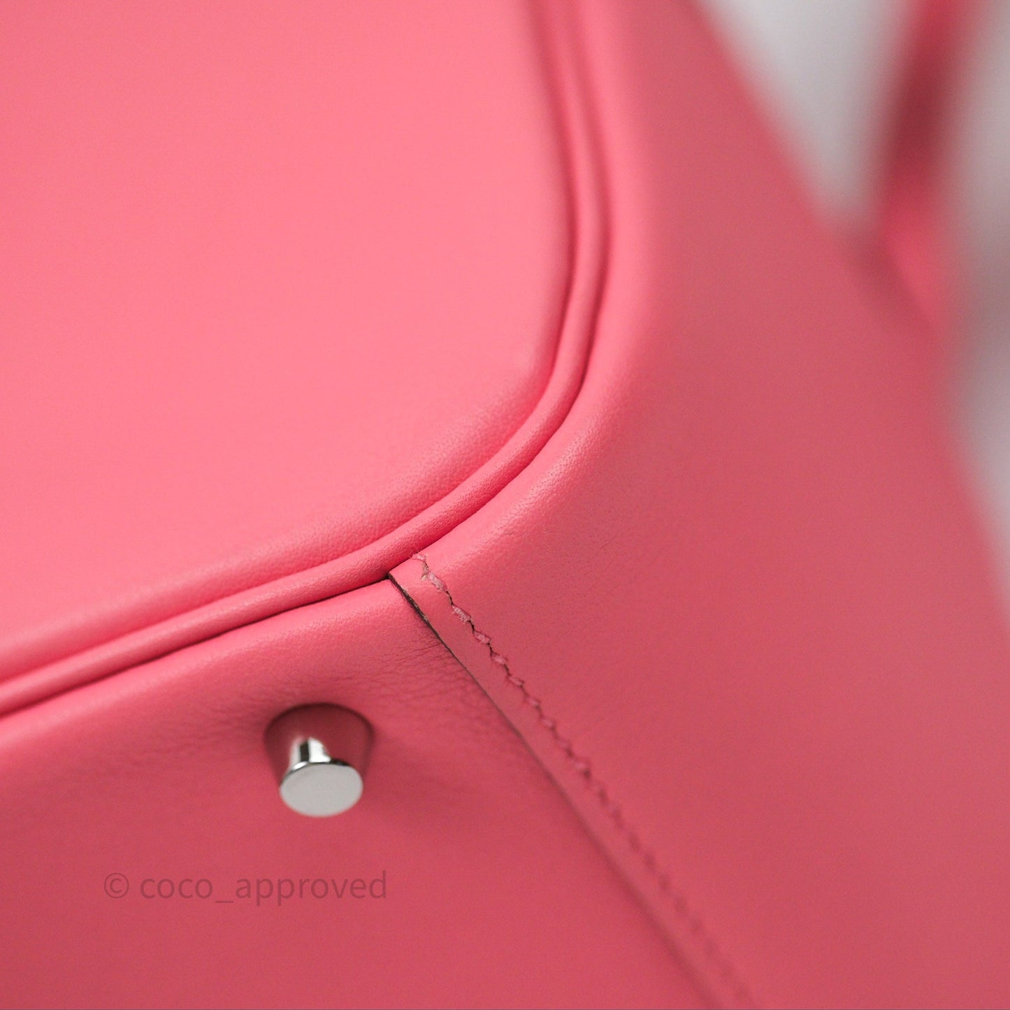 Hermès Mini Lindy 20 Rose Ete K4 Swift Palladium Hardware