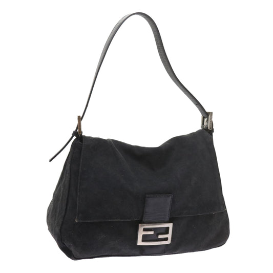 Luxury FendiMamma Baguette Shoulder Bag Nylon Black57792