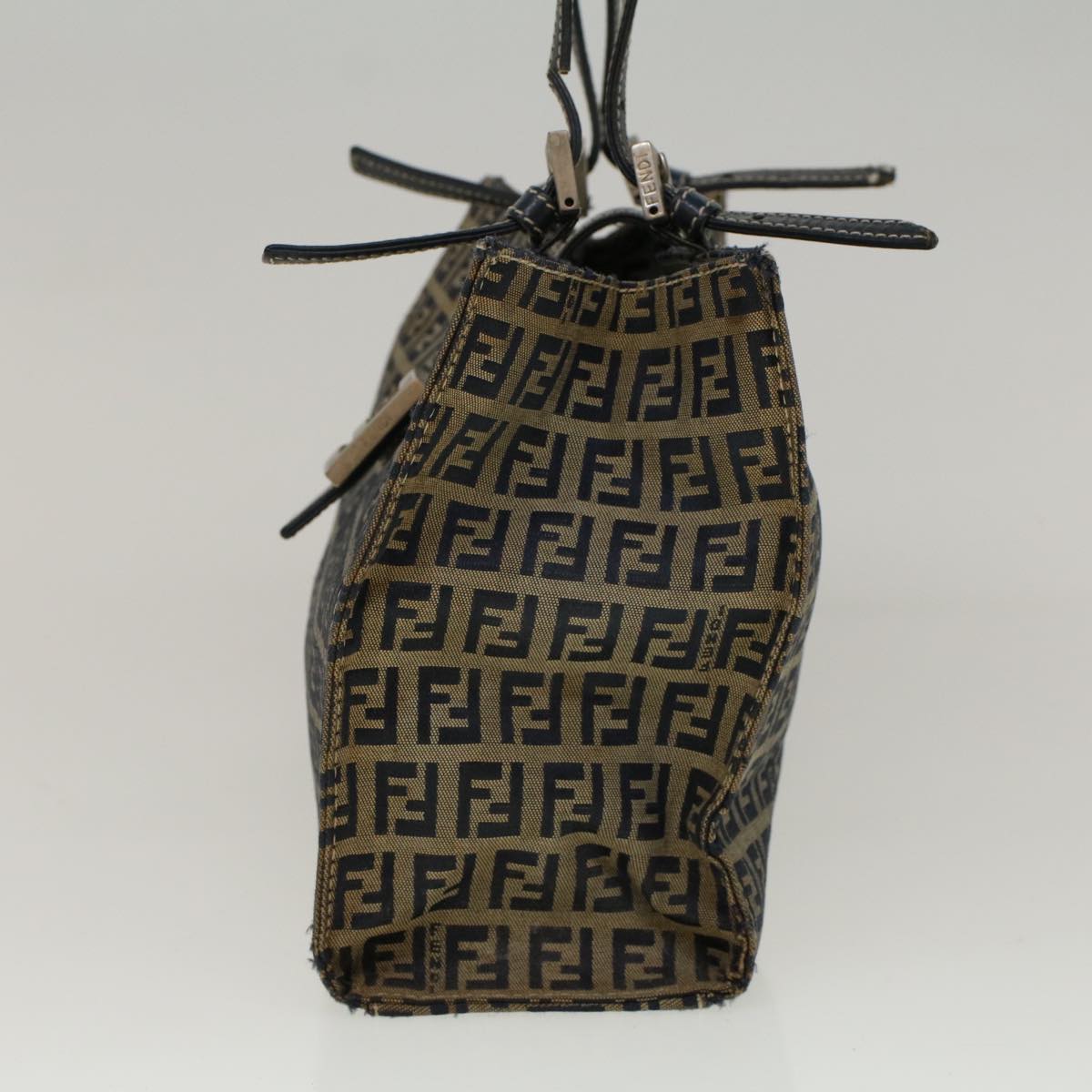 Luxury FendiZucchino Canvas Mamma Baguette Hand Bag Navy57794