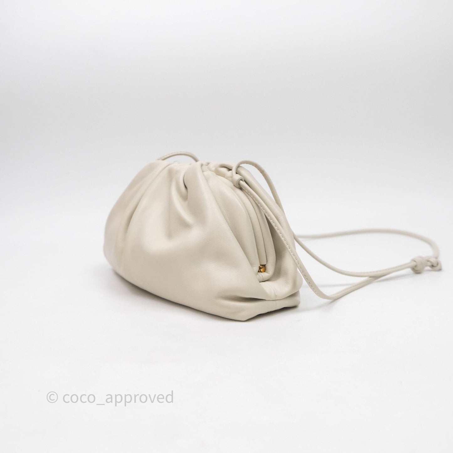 Bottega Veneta The Mini Pouch Ivory Calfskin