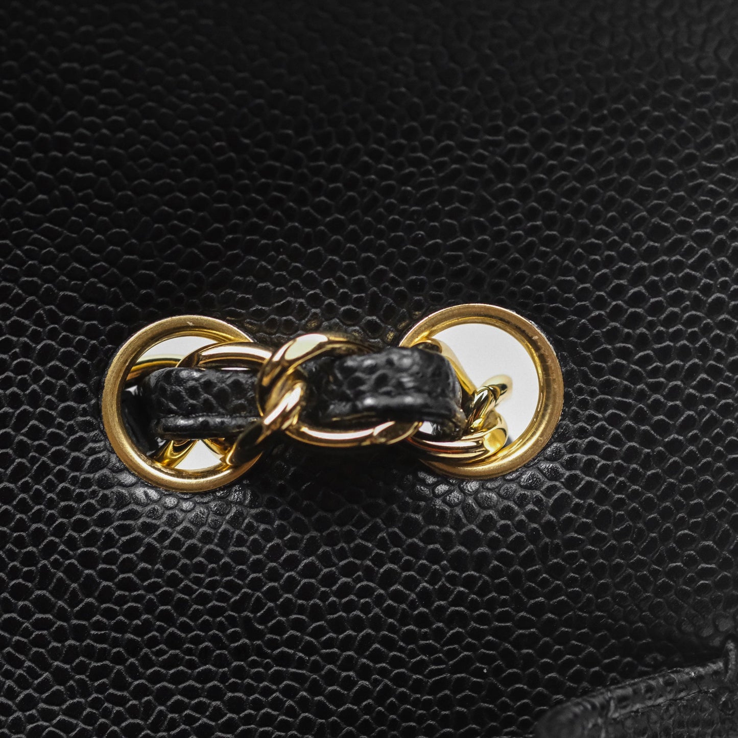 Chanel Jumbo Single Flap Black Caviar Gold Hardware