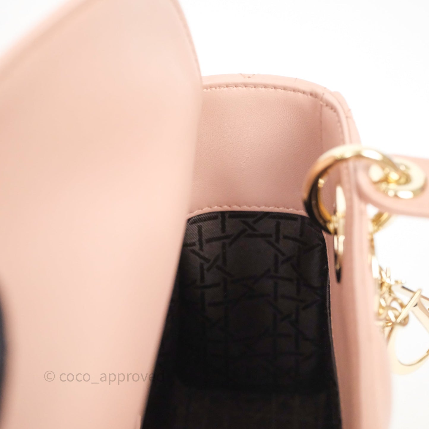 Christian Dior Small Lady Dior My ABCDior Bag Blush Cannage Lambskin