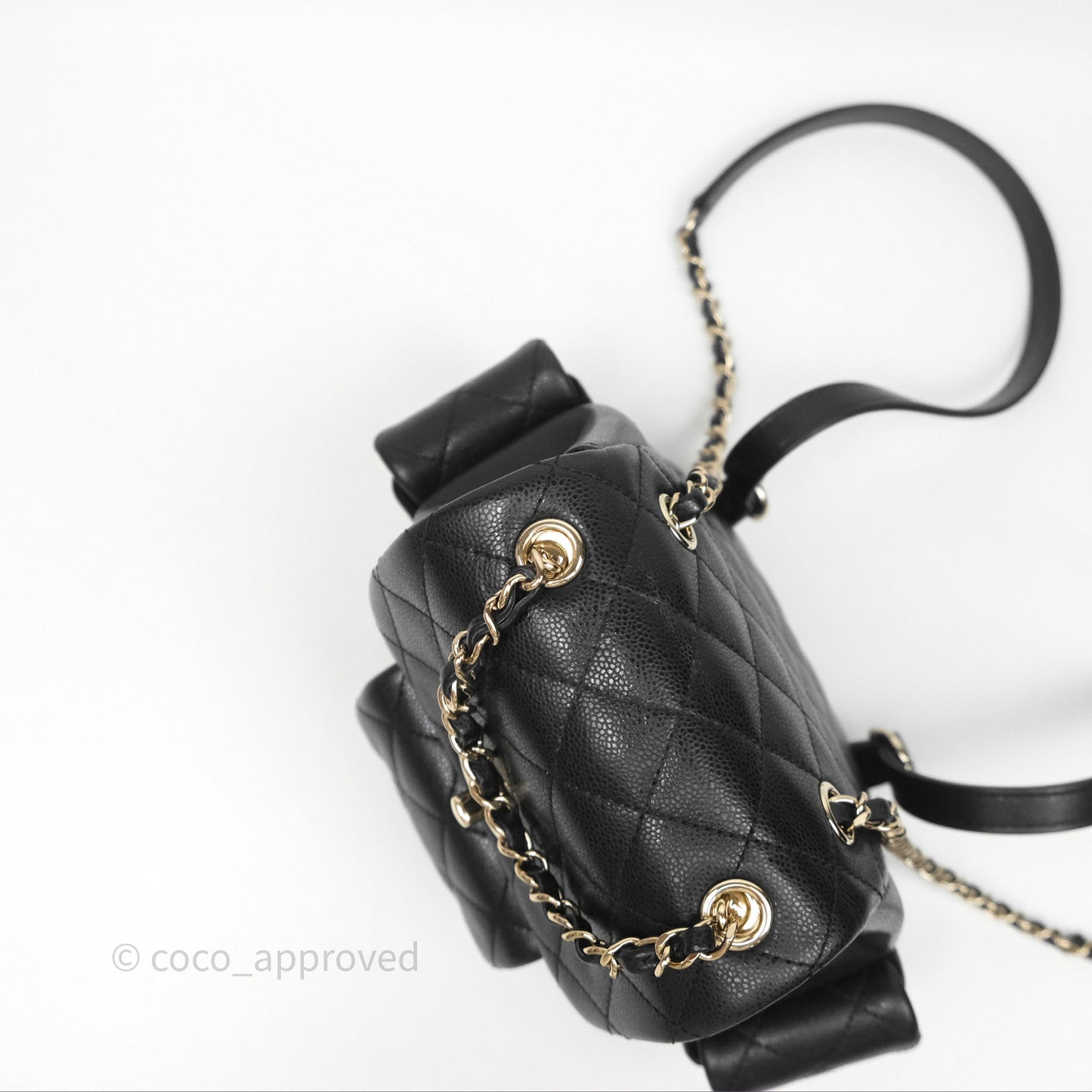 Chanel Small Duma Backpack Caviar Black Gold Hardware