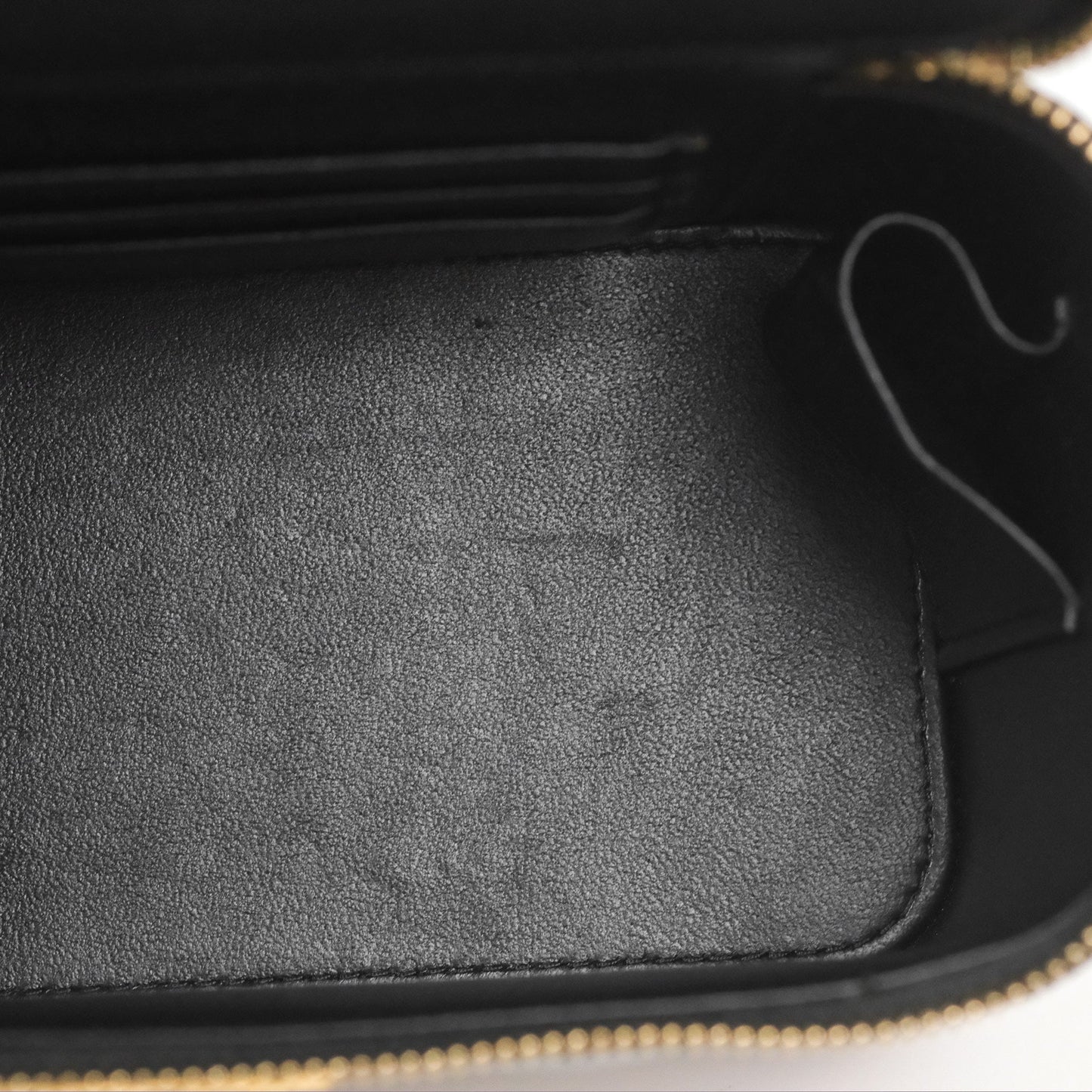 Chanel All Slide Vanity with Adjustable Chain Black Lambskin Aged Gold Hardware