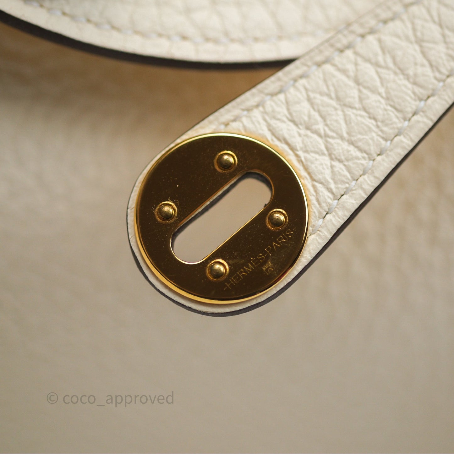 Hermès Mini Lindy 20 Nata I2 Clemence Gold Hardware