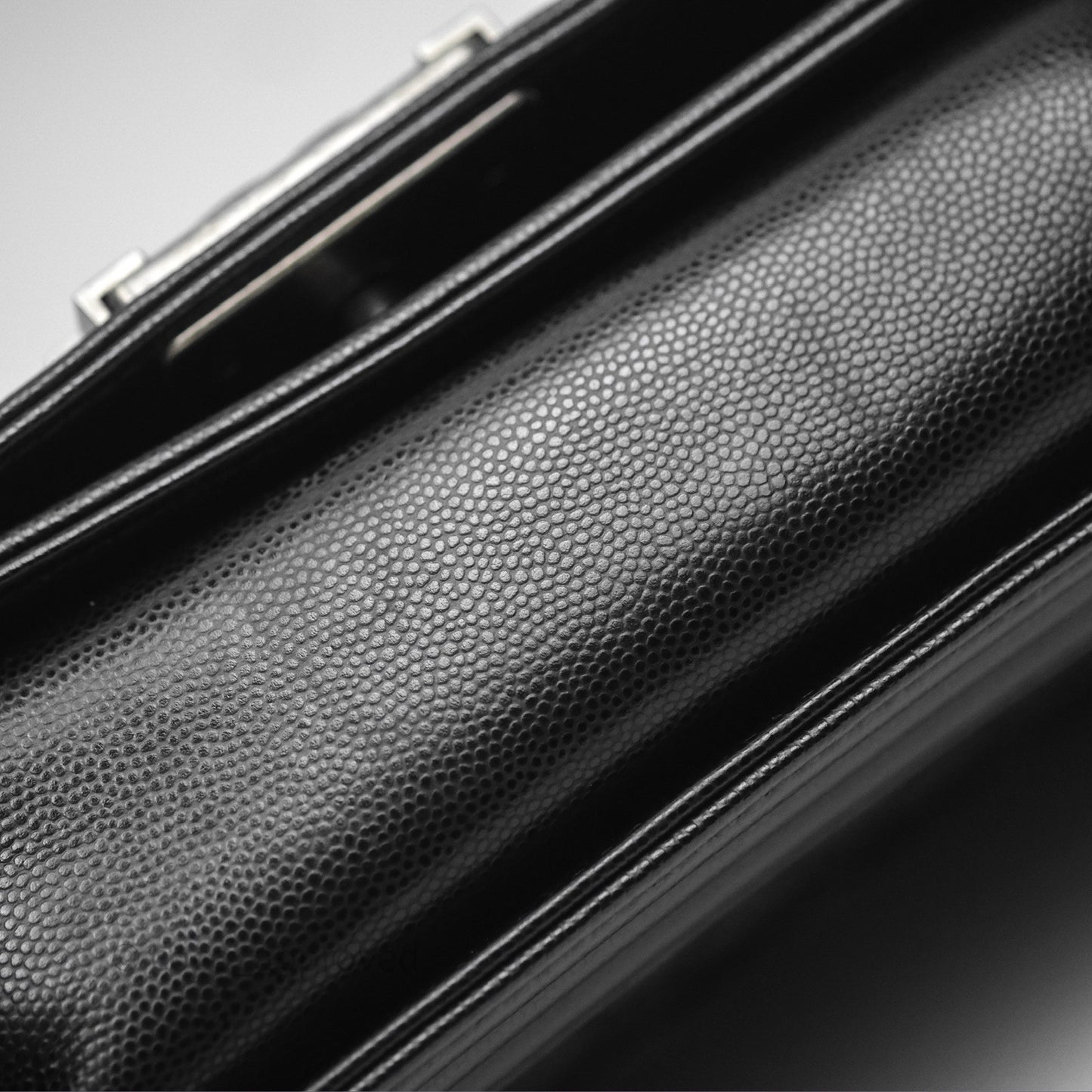 Chanel Small Boy Black Caviar Ruthenium Hardware