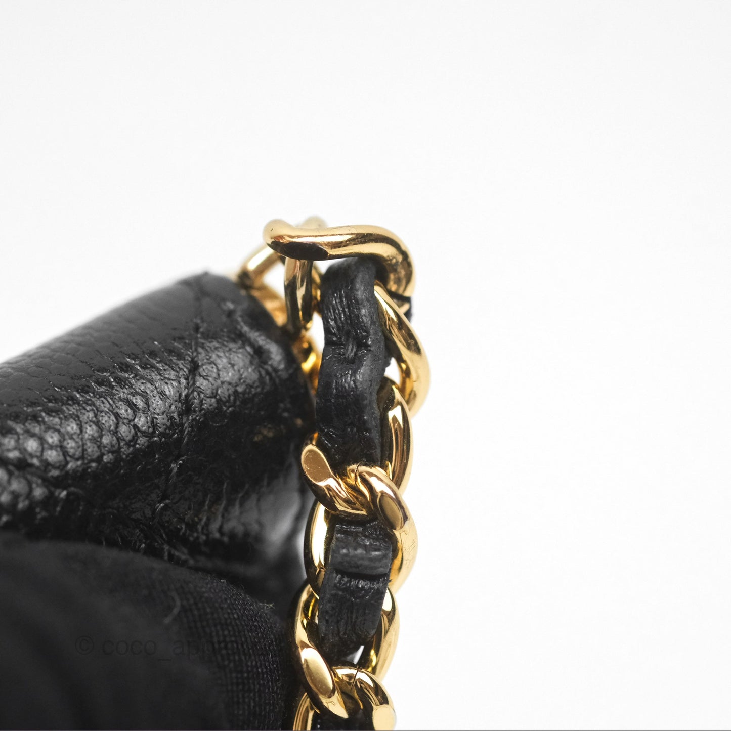 Chanel Clutch with Chain Black Caviar Gold Hardware 22K