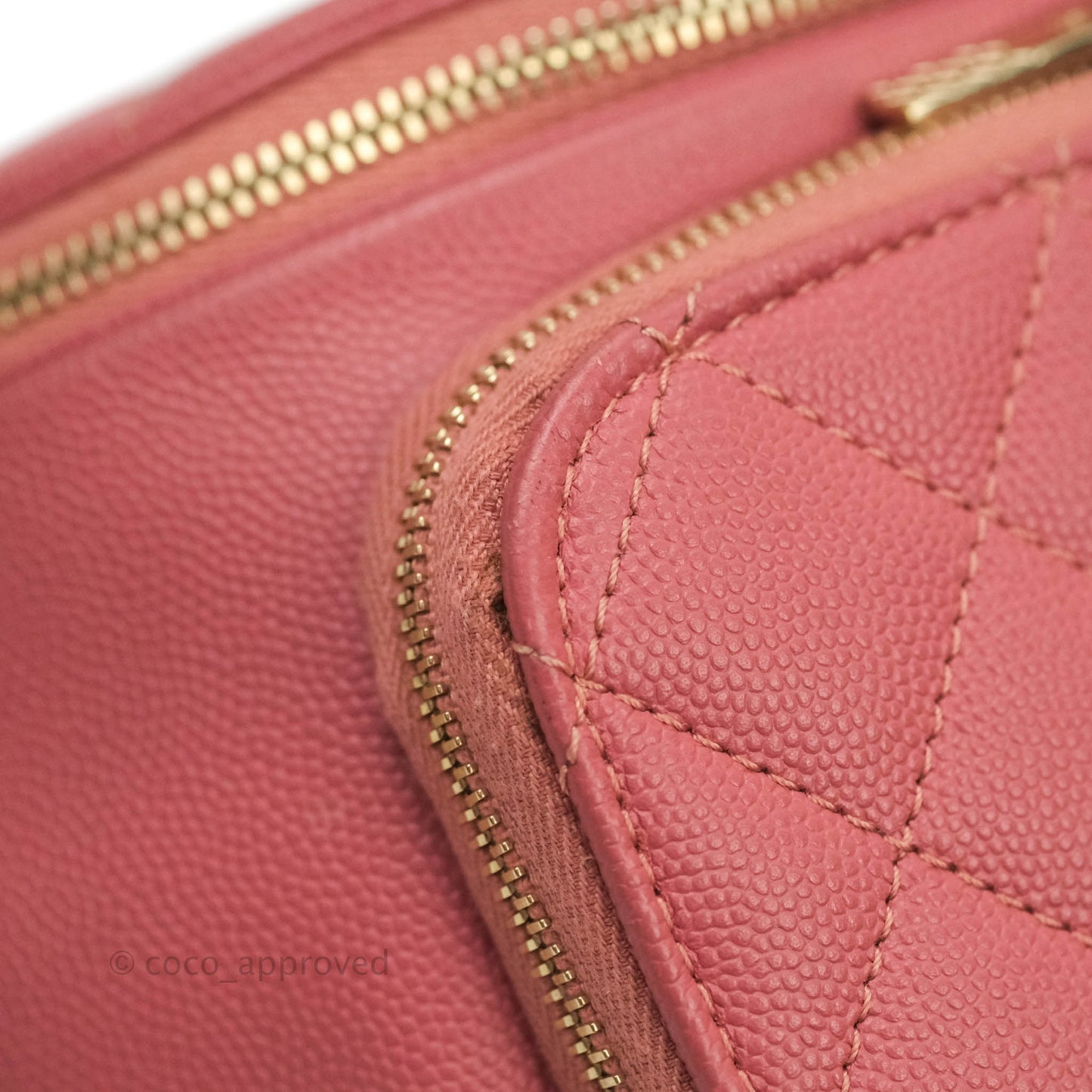 Chanel Quilted Business Affinity Waist Belt Bag Pink Caviar Gold Hardware