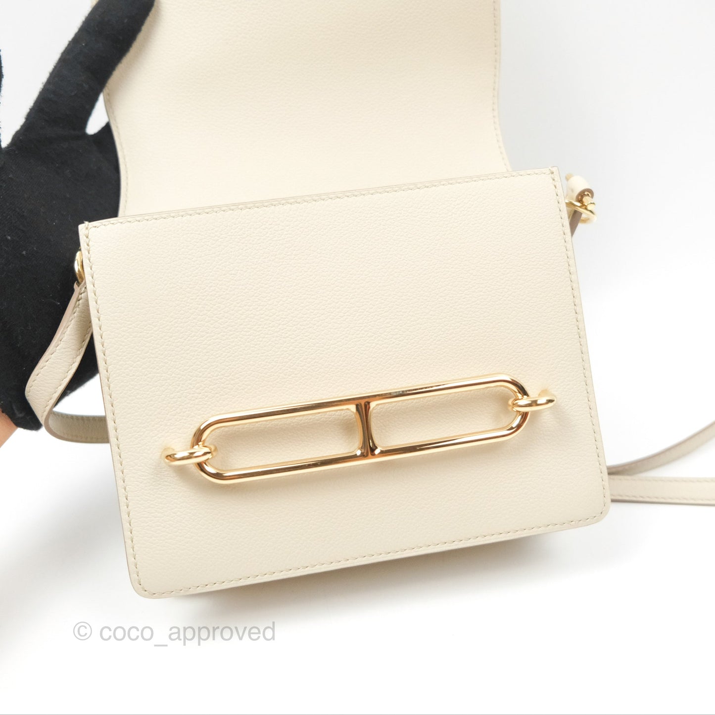 Hermès Roulis Mini 18 Beton Evercolor Permabrass Hardware