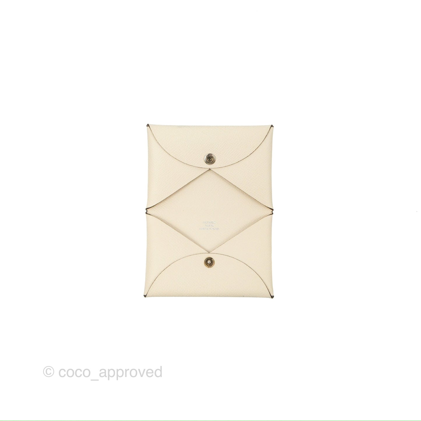 Hermès Calvi Card Holder Beton Epsom