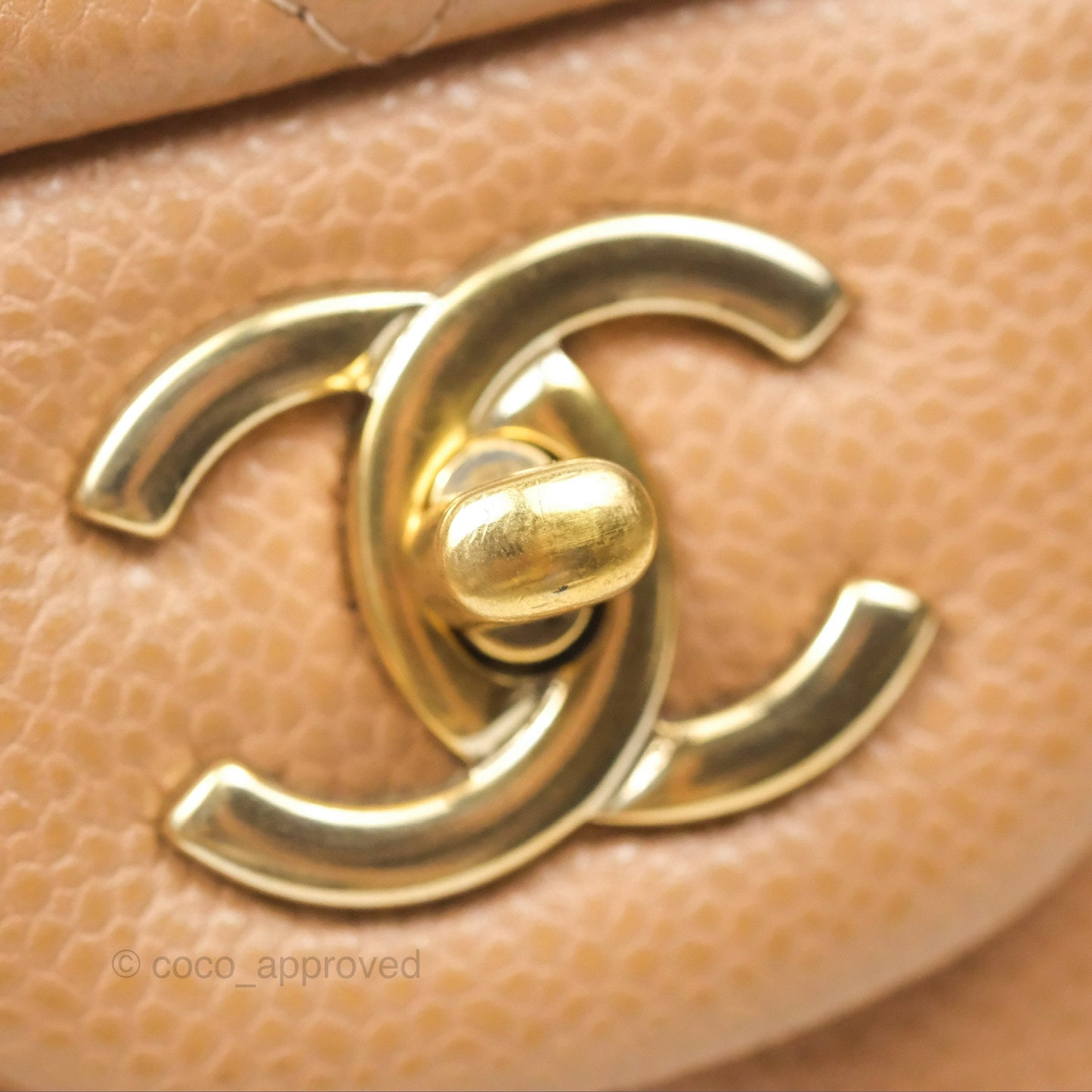 Chanel Classic Jumbo Double Flap Dark Beige Caviar Gold Hardware⁣⁣ 18S