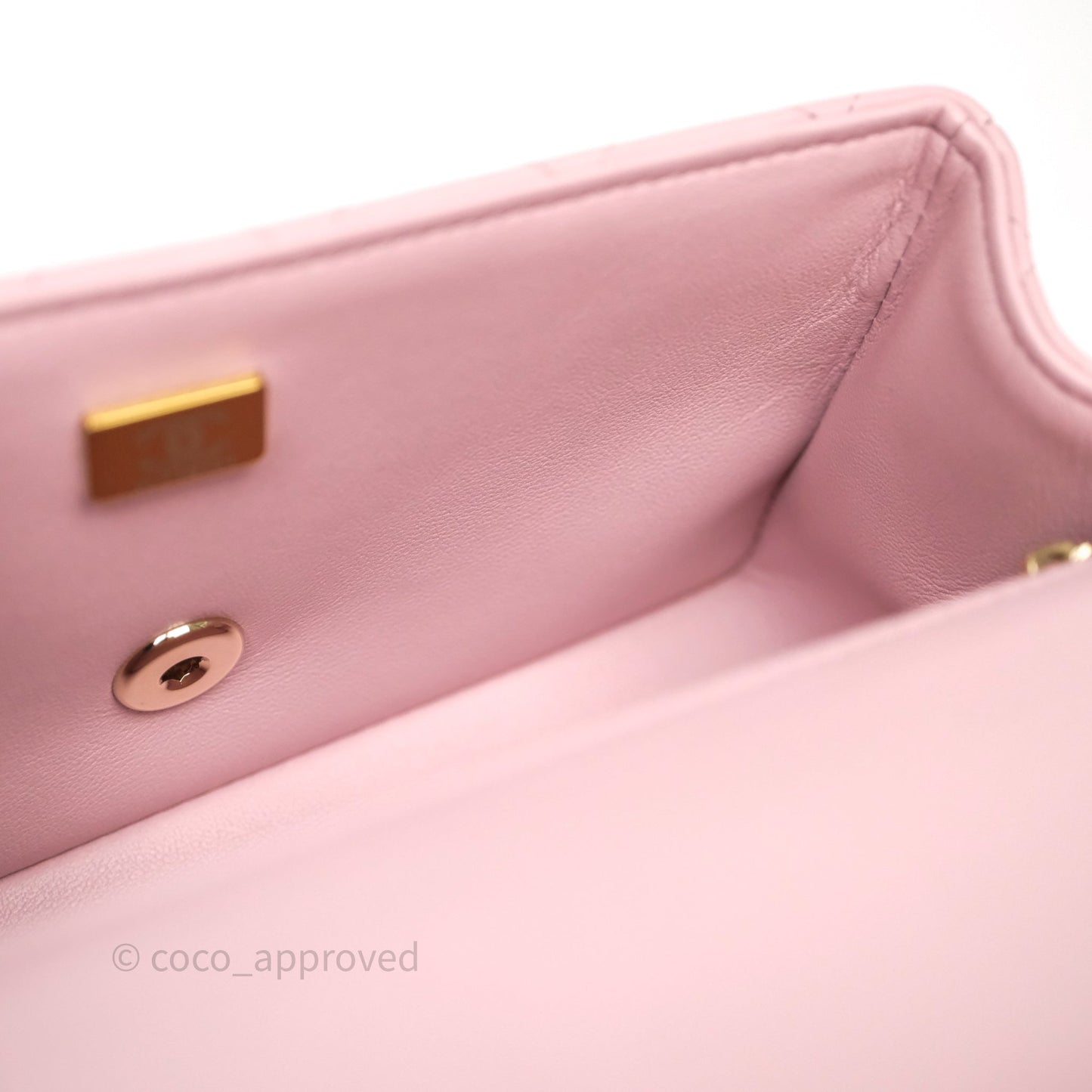 Chanel Top Handle Mini Rectangular Flap Lilac Pink Lambskin Gold Hardware
