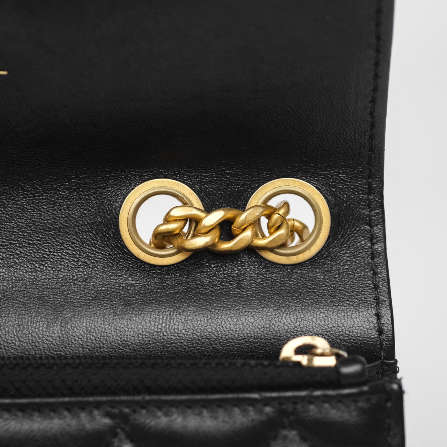 Chanel All Slide Adjustable Chain Phone Holder WOC Black Lambskin