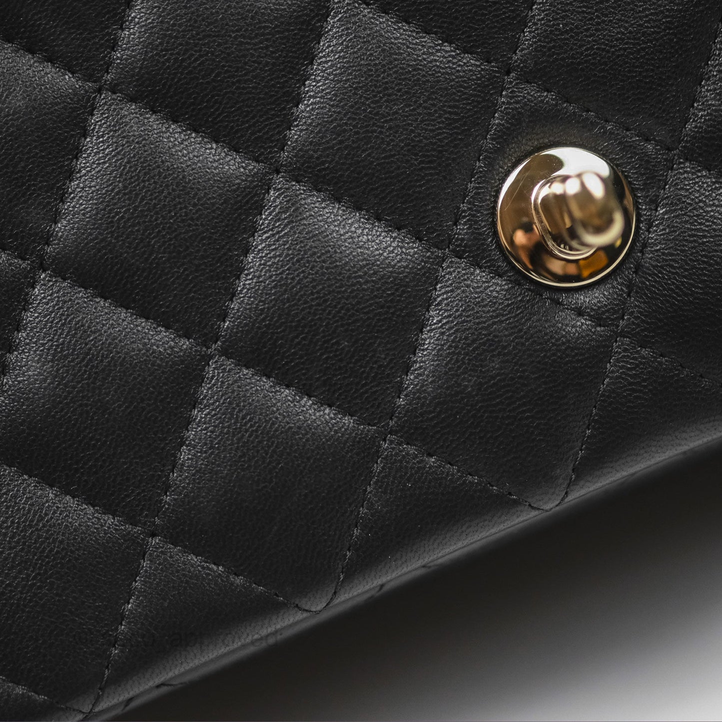 Chanel Top Handle Mini Rectangular Flap Black Lambskin Gold Hardware
