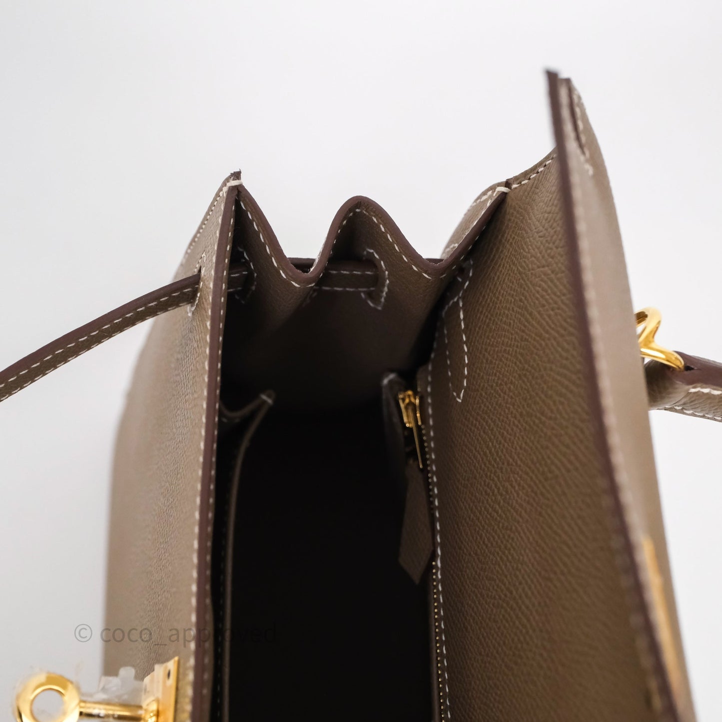 Hermès Kelly 25 Etoupe 18 Epsom Gold Hardware