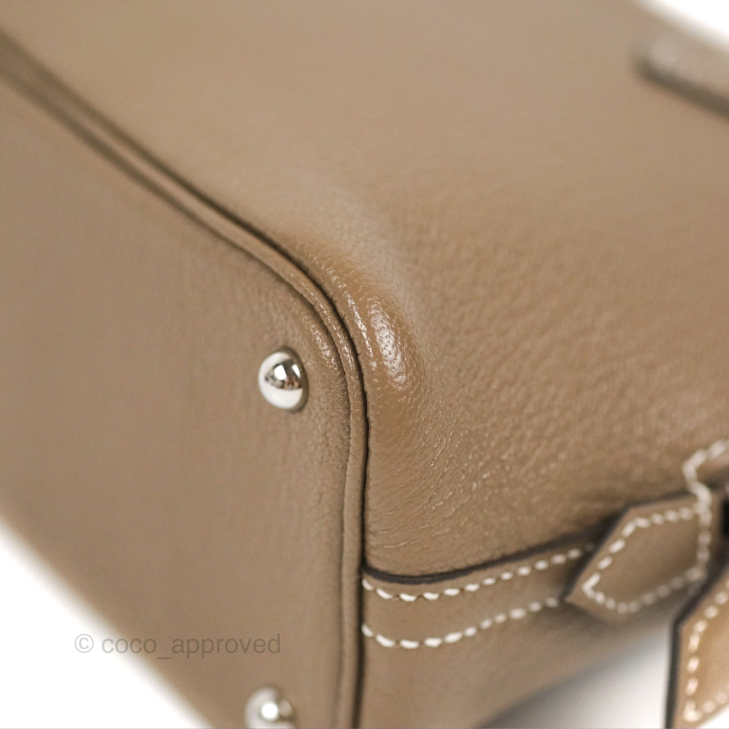 Hermès Bolide Mini 1923 Etoupe Chevre Mysore Palladium Hardware