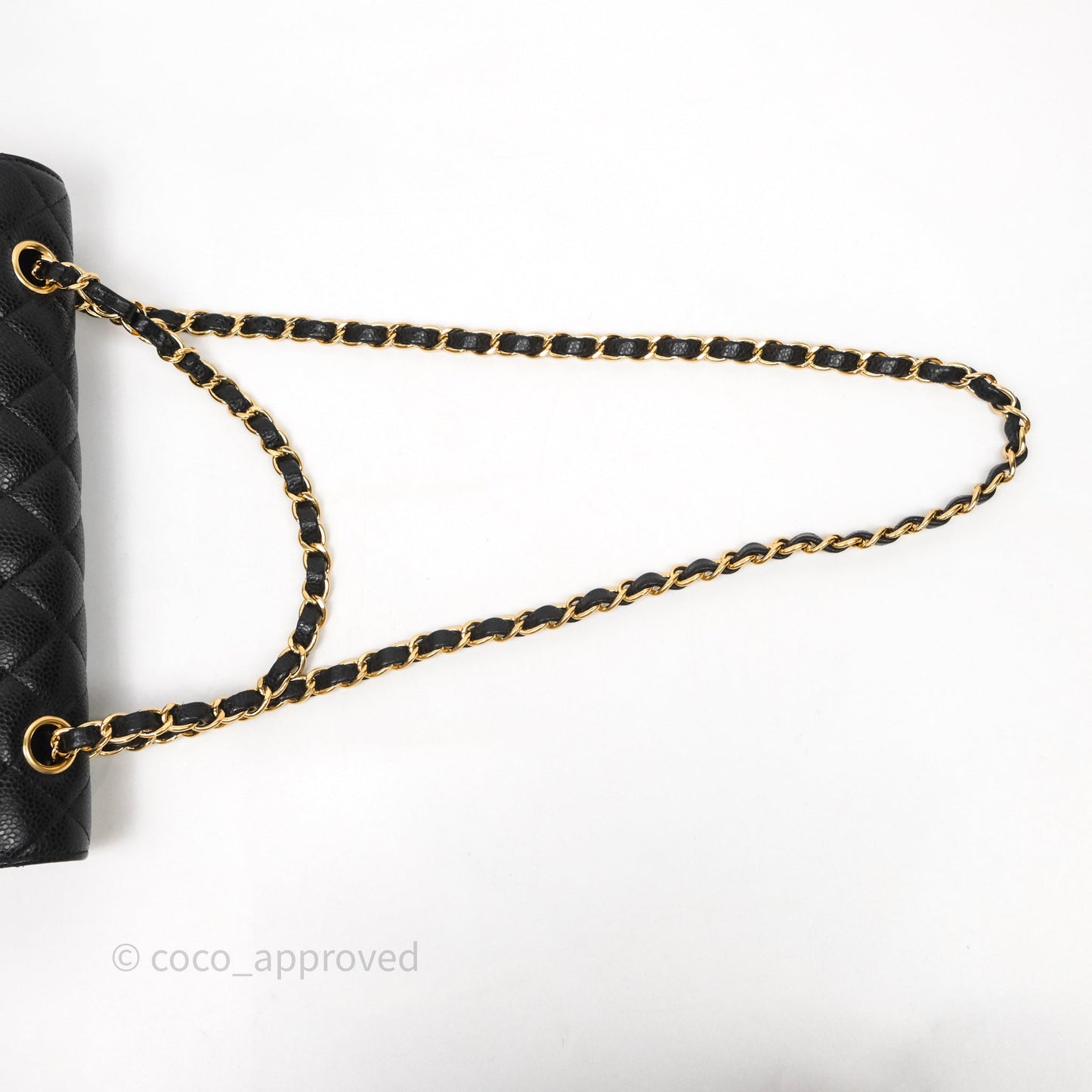 Chanel Classic Medium Flap Quilted Black Caviar Gold Hardware