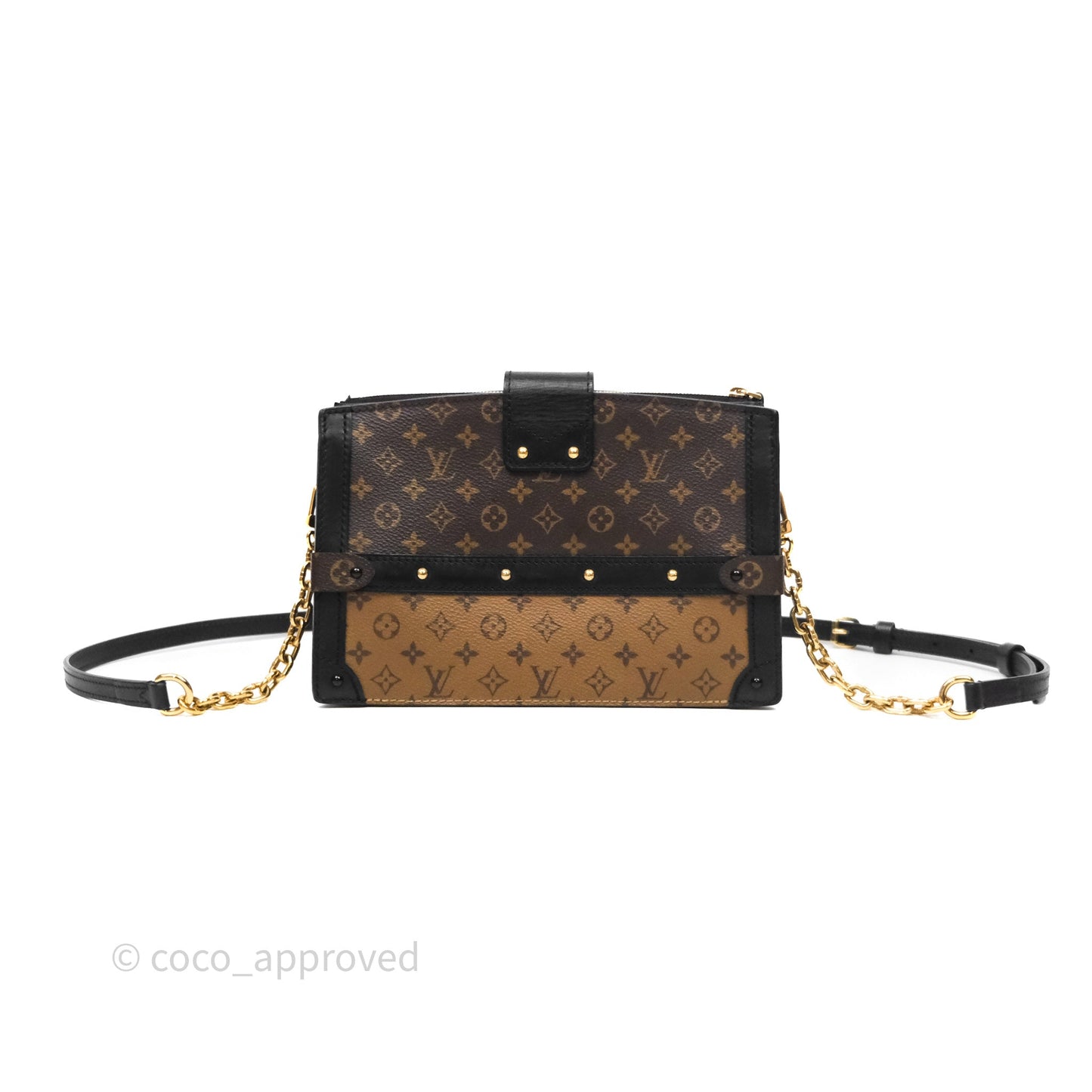 Louis Vuitton Monogram Reverse Trunk Clutch Bag