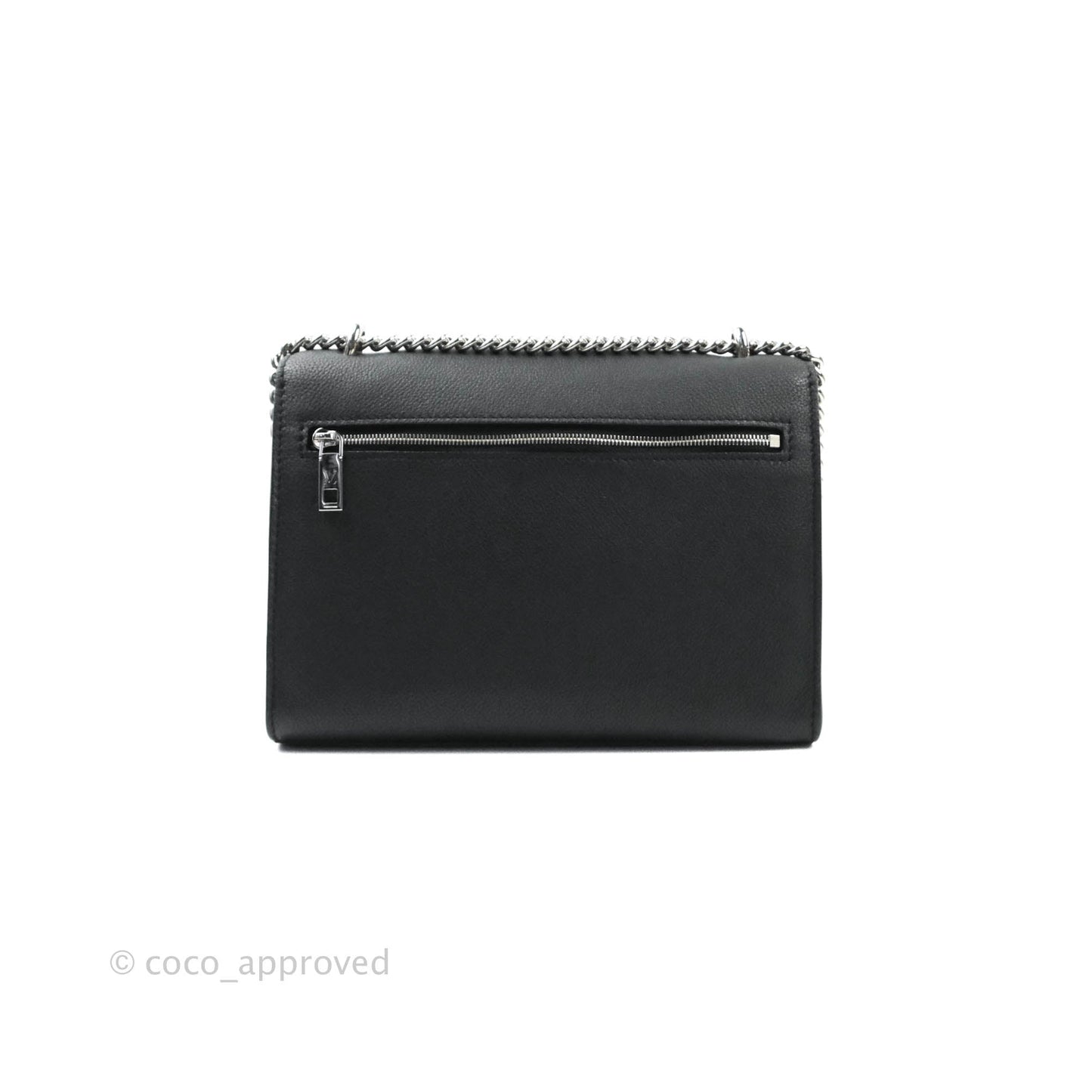 Louis Vuitton Calfskin My Lockme BB Bag Black Silver Hardware