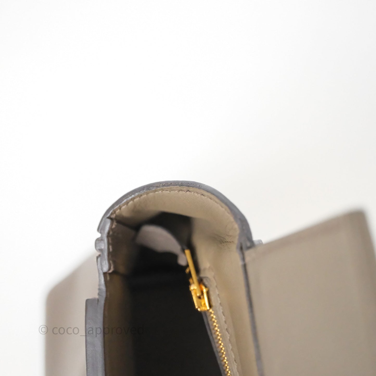 Hermès 24/24 21 Mini Gris Etain 8F Evercolor/ Swift Gold Hardware