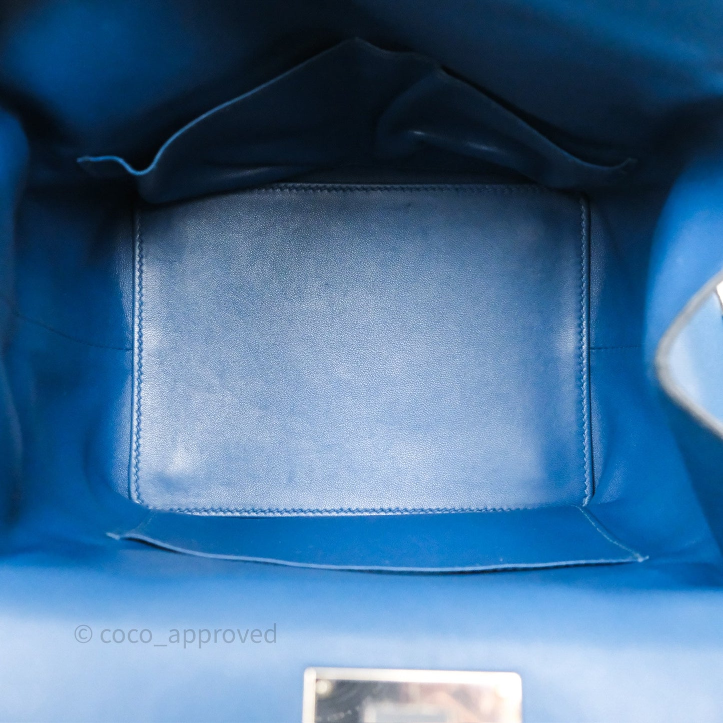 Hermès ToolBox 20 Bleu Cobalt 7C Evercolor Palladium Hardware