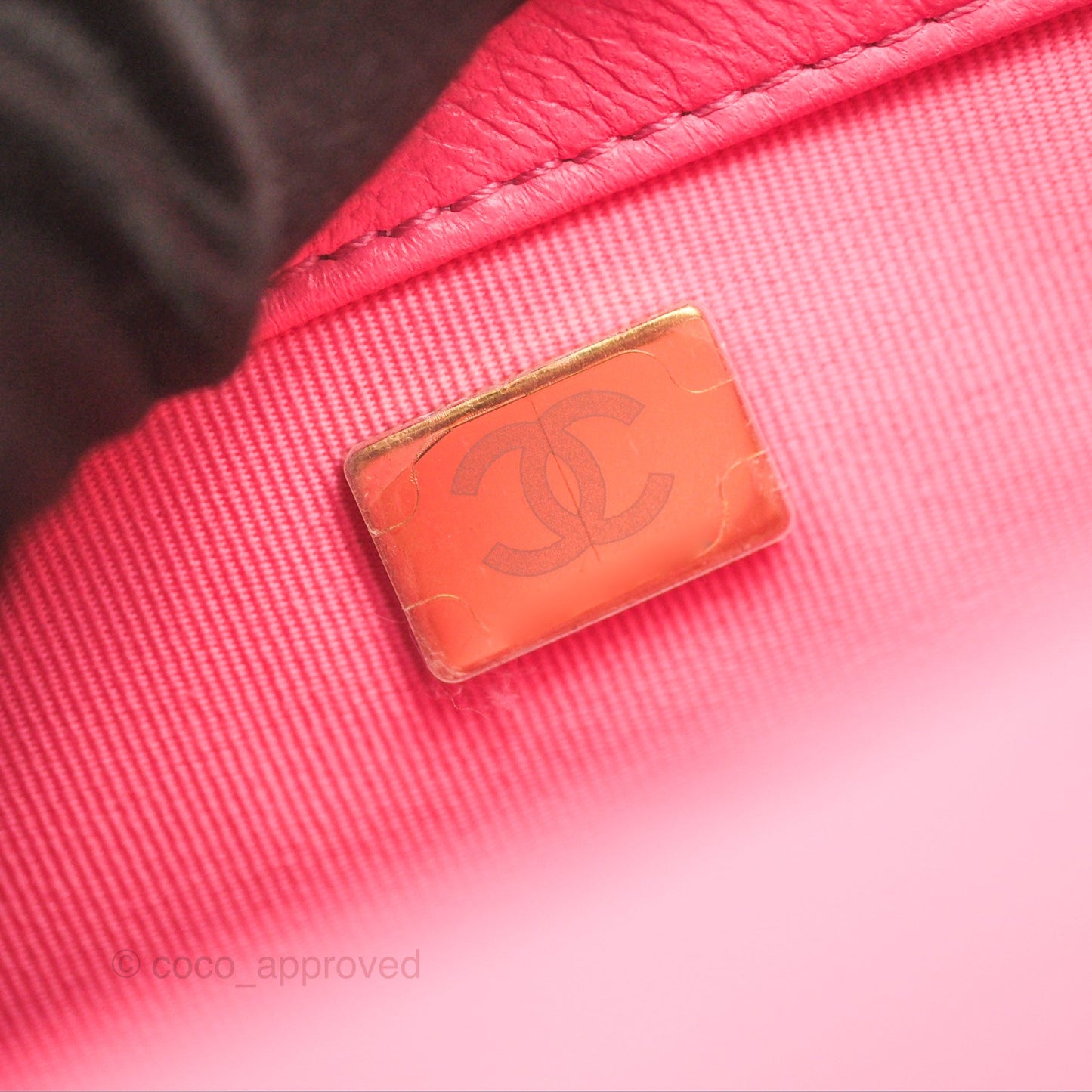 Chanel Quilted Mini CC Funky Town Flap Pink Lambskin Aged Gold Hardware