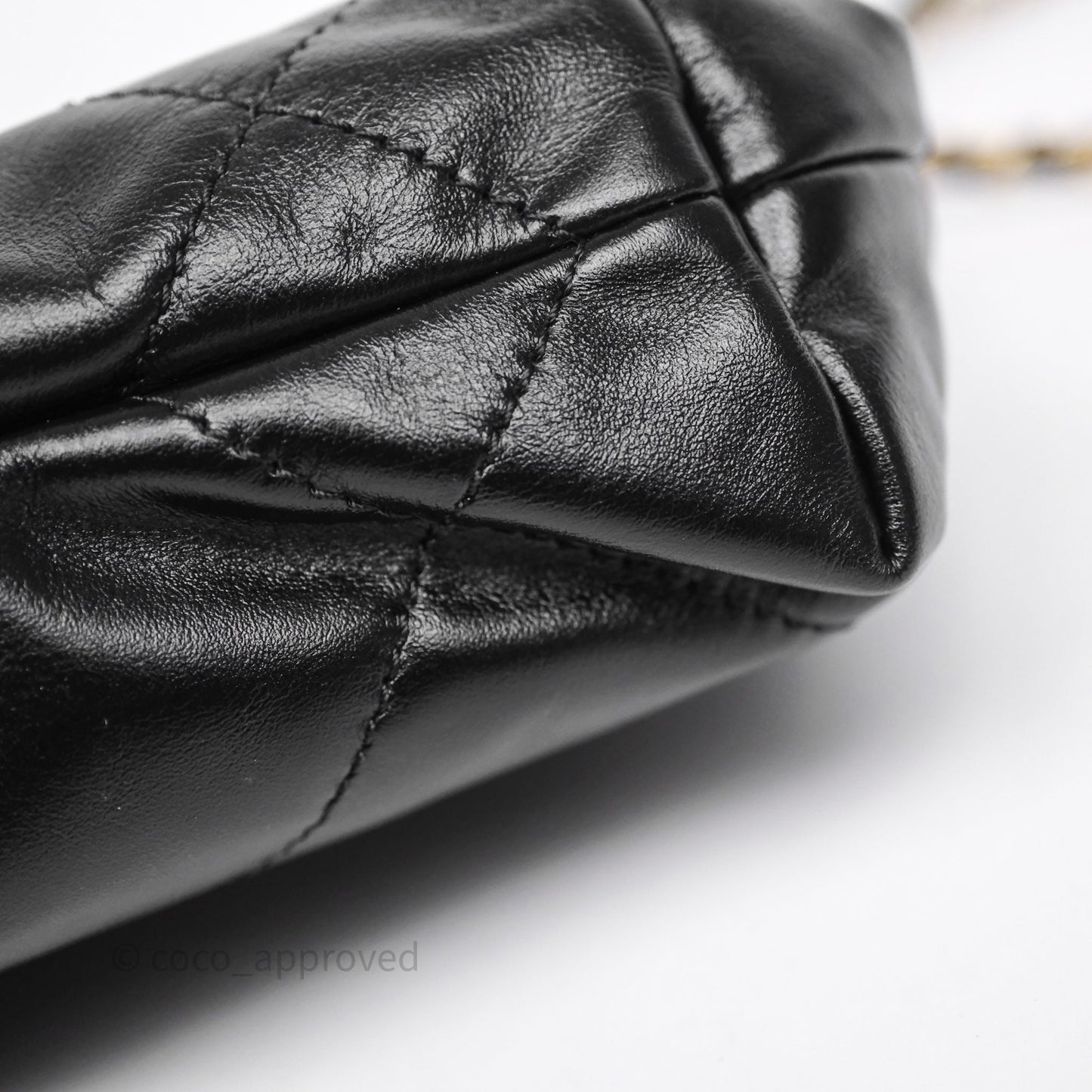 Chanel 22 Mini Bag Black Crumpled Calfskin