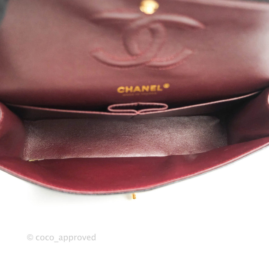 Chanel Classic Double Flap M/L Black Caviar Gold Hardware