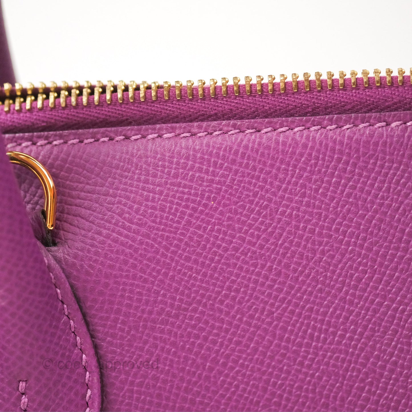 Hermès Bolide 1923 31 Purple Epsom Palladium Hardware