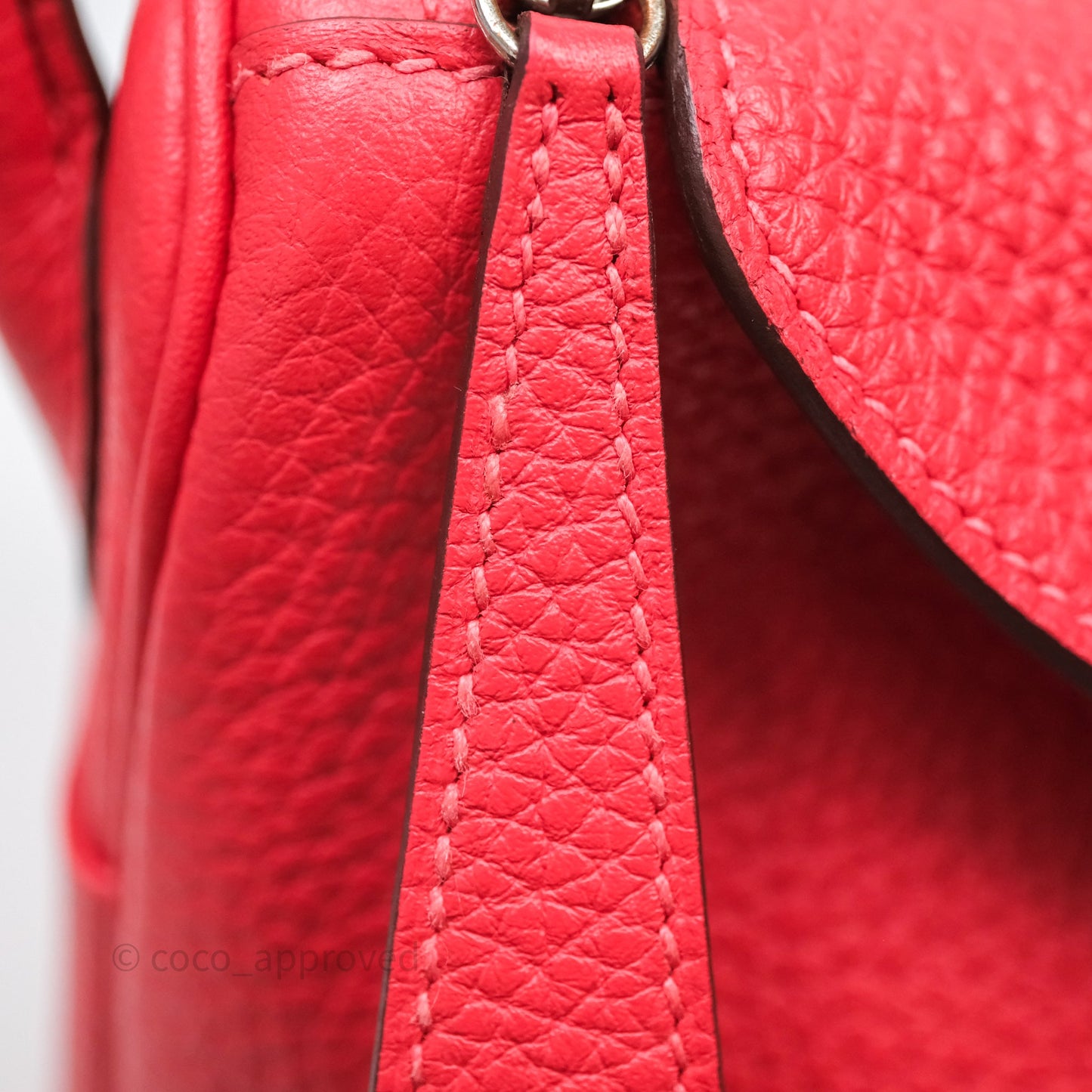 Hermes Lindy 26 Clemence Rouge Palladium Hardware