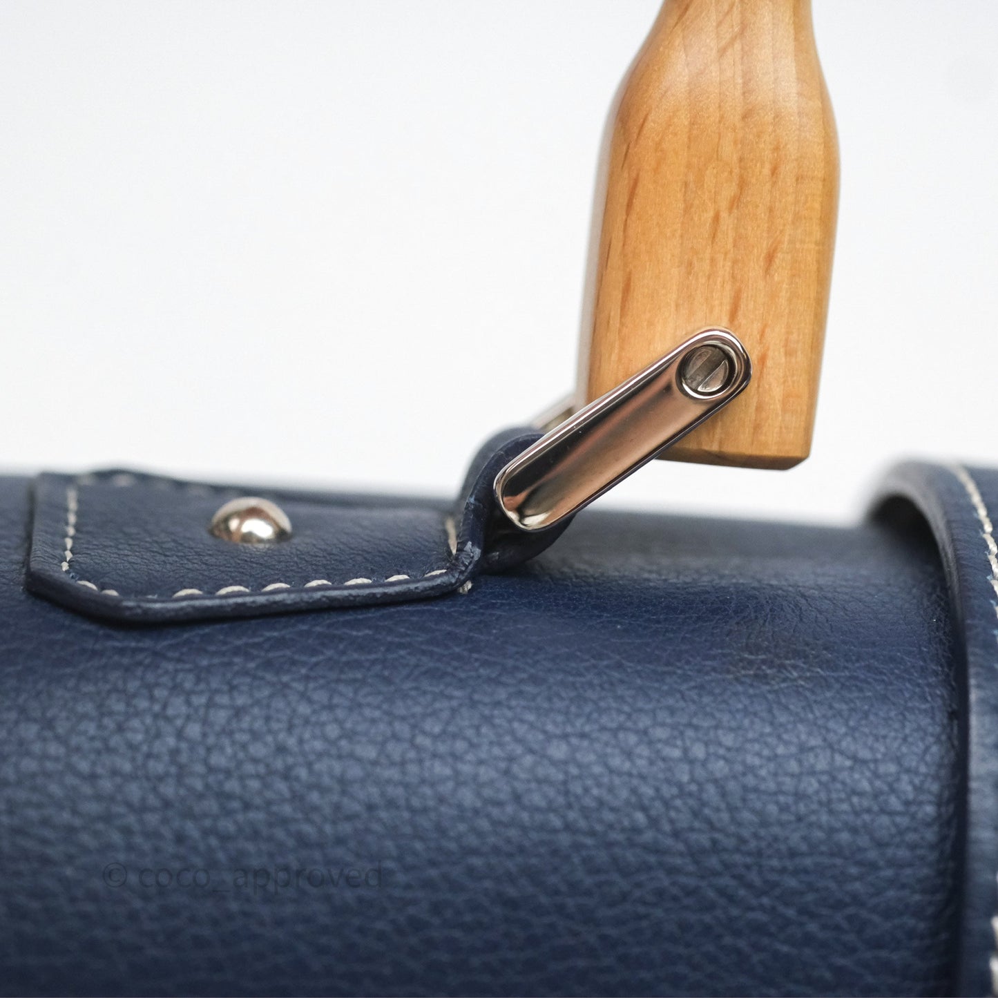 Goyard Saïgon Mini Bag Navy Goyardine Canvas/ Chevroches Calfskin