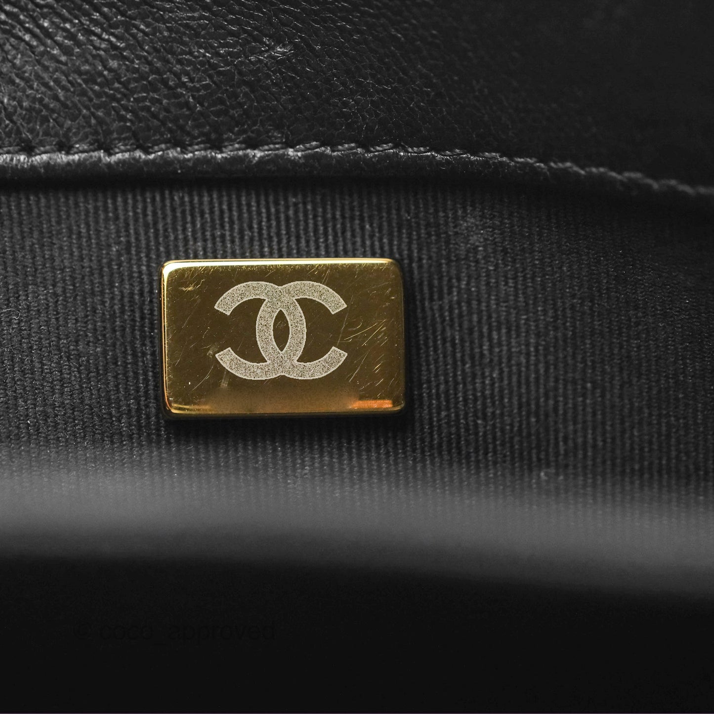 Chanel Chain Handle Flap Bag Black Goatskin Gold Hardware
