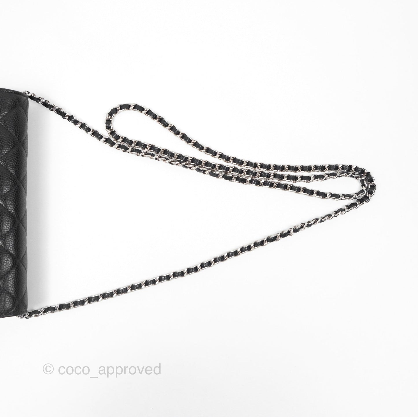 Chanel Quilted Classic WOC Black Caviar Silver Hardware